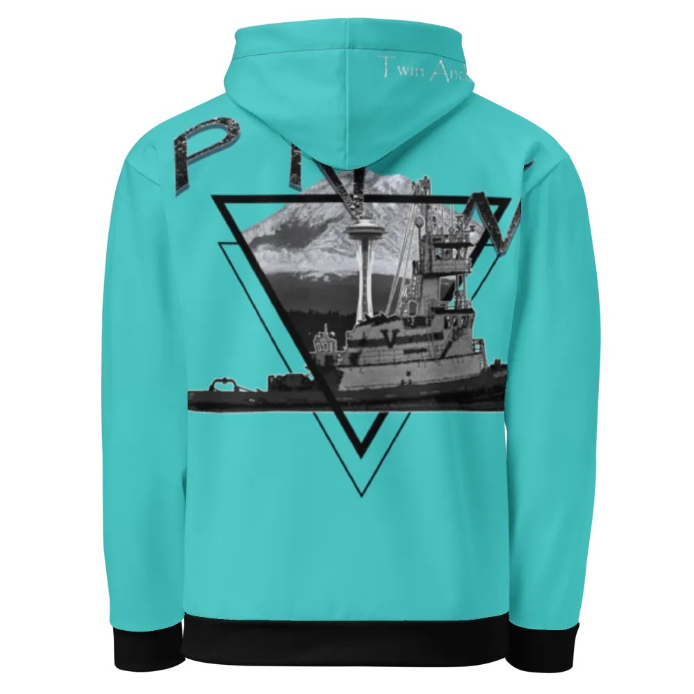 PNW T - Mt. Rainer & Tug Hudson (Turquoise) – Performance Marine Wear | Twin Anchor Apparel North Current Line product image (11)