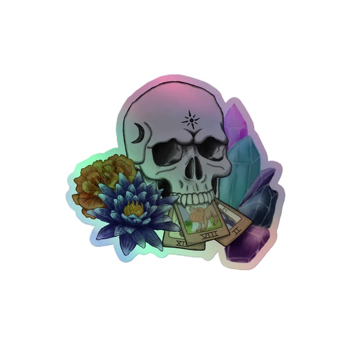 Mystic Skull Holographic Sticker Sheet product image (2)