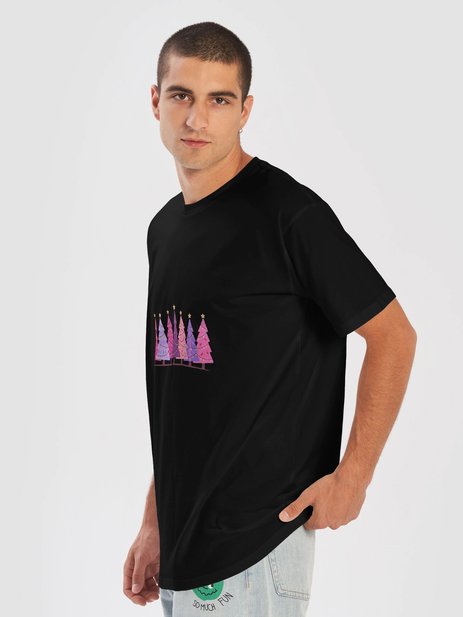 Colorful Christmas Tree T-Shirt, Festive Holiday Tree Graphic Tee, Pink Christmas Shirt, Cute Winter Gift product image (62)