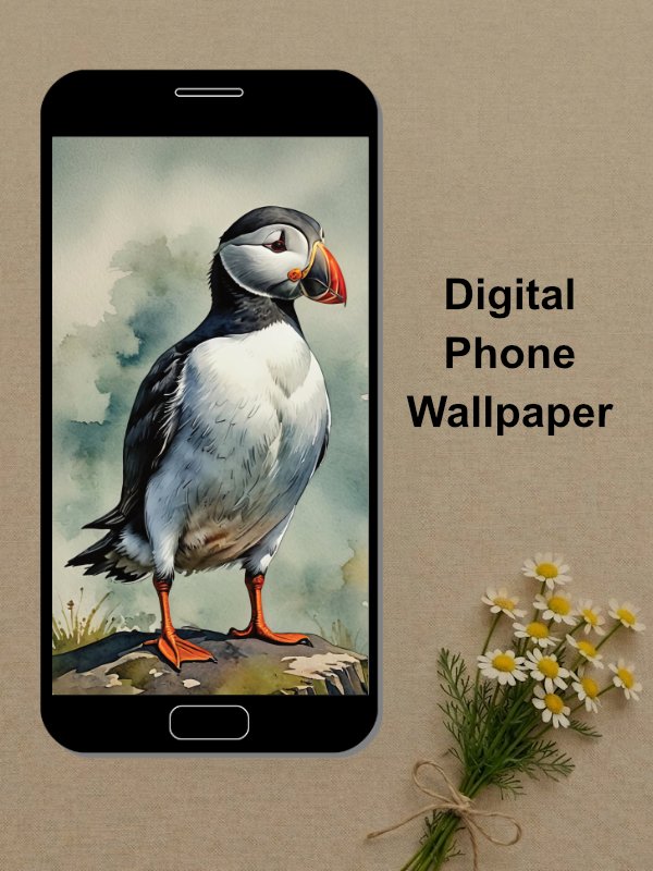Atlantic Puffin Phone Wallpaper product image (1)