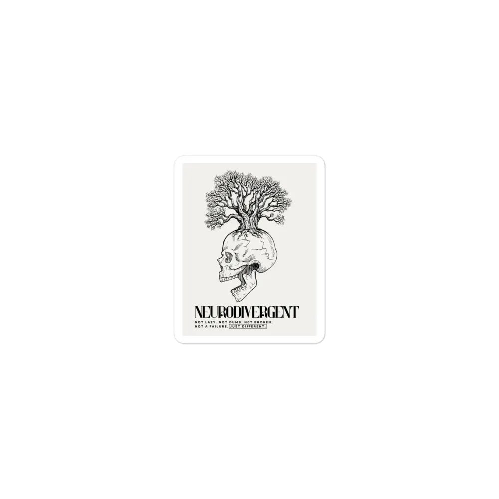 NEURODIVERGENT SKULL die-cut magnet product image (1)