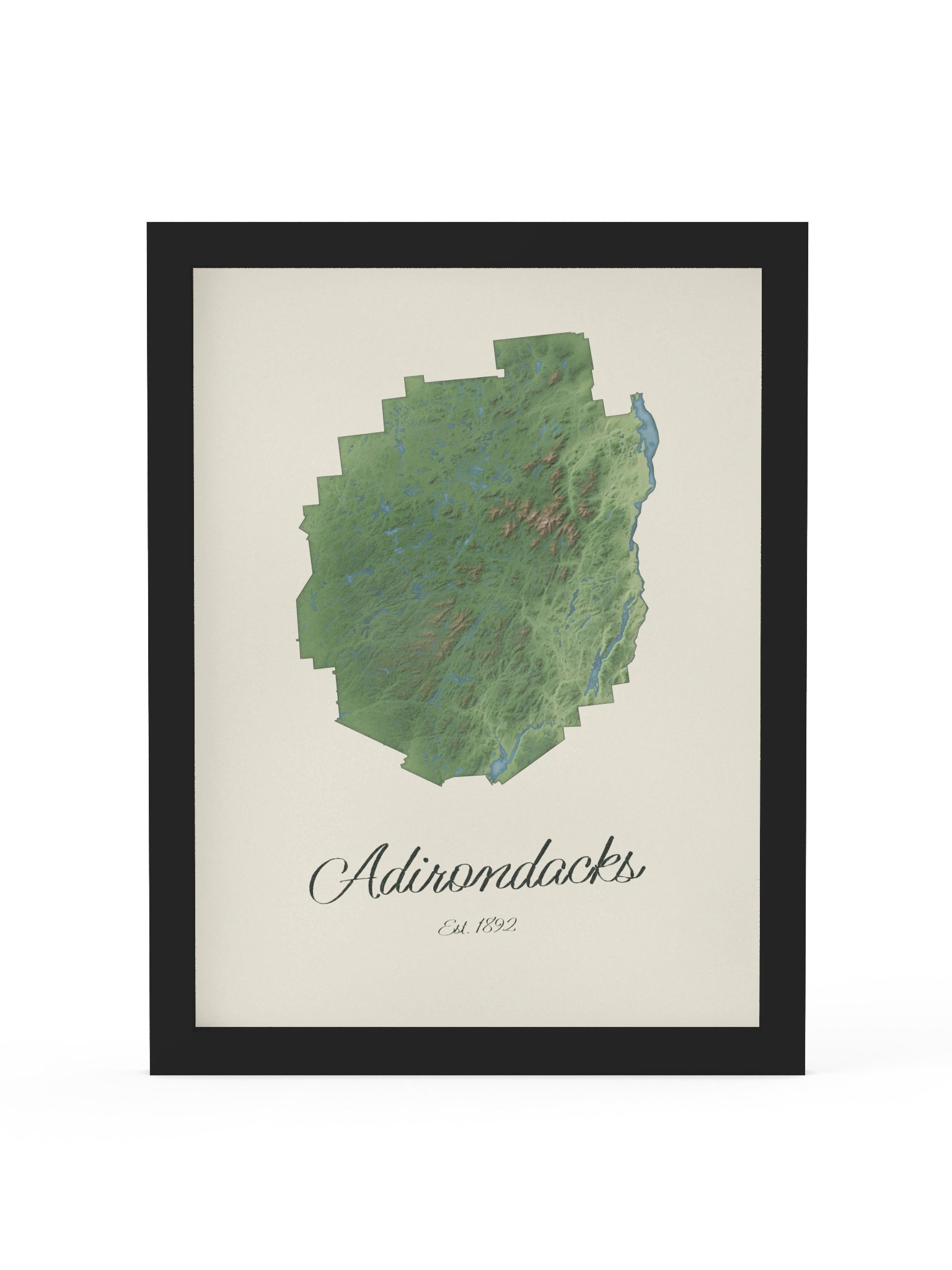 Adirondack Park Map Framed Print product image (7)