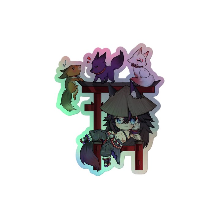 Fox Squad Holographic Sticker product image (2)