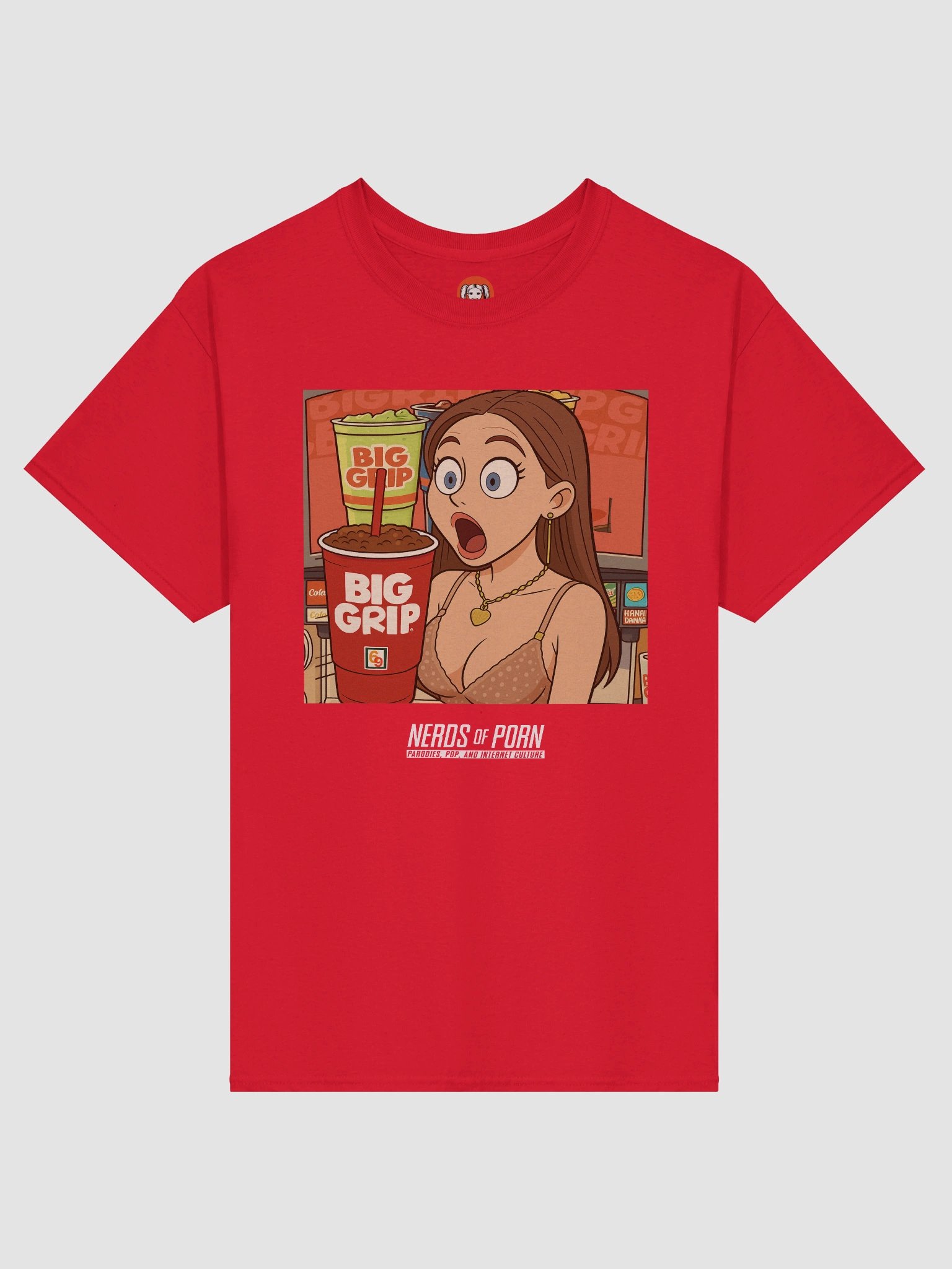 Shocked P*rn Face Tee (red) product image (5)