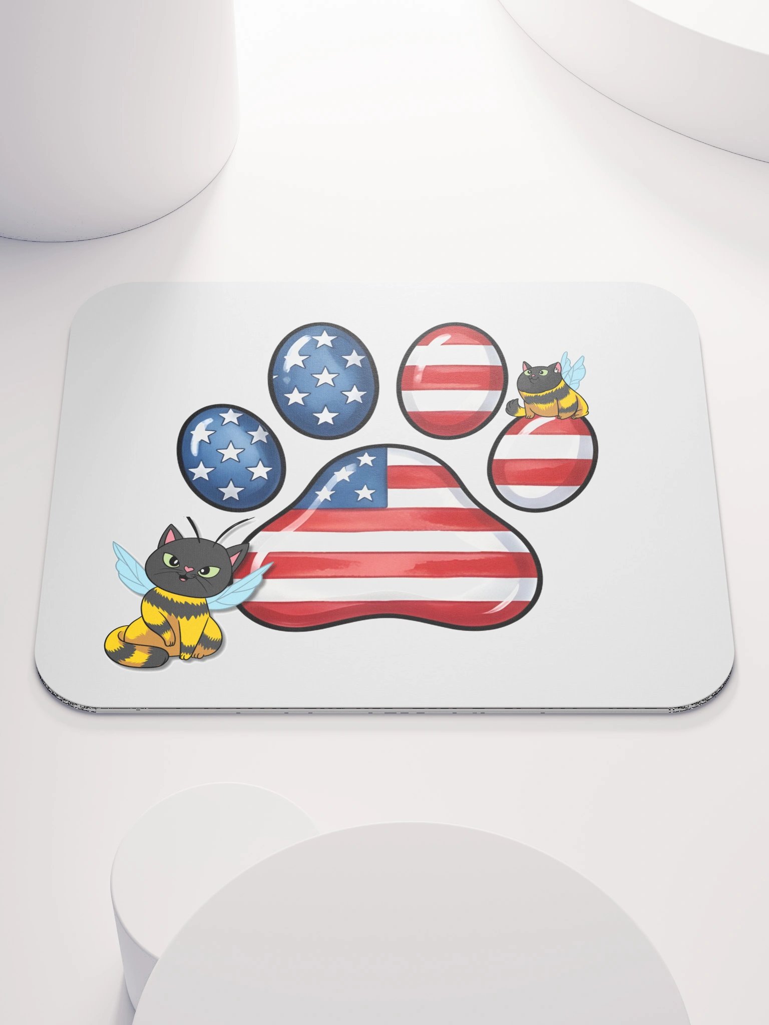Patriotic Paw Print Mouse Pad product image (1)
