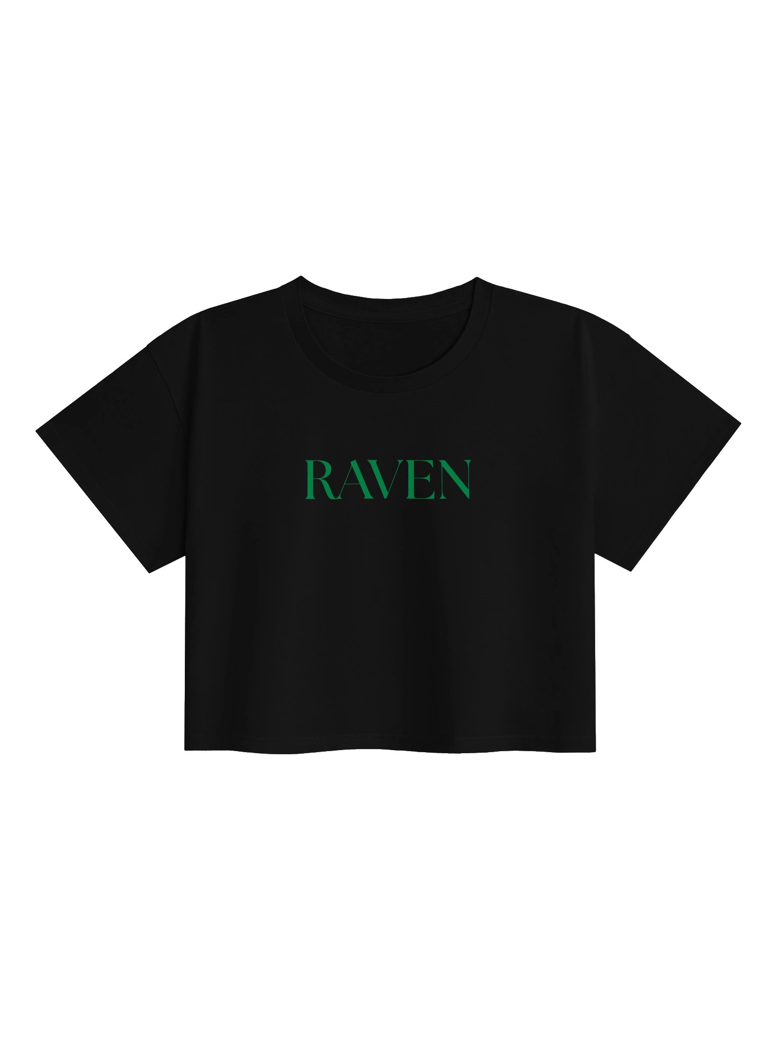 RAVEN GREEN IMAGE ABSTRACT Crop Tee product image (1)