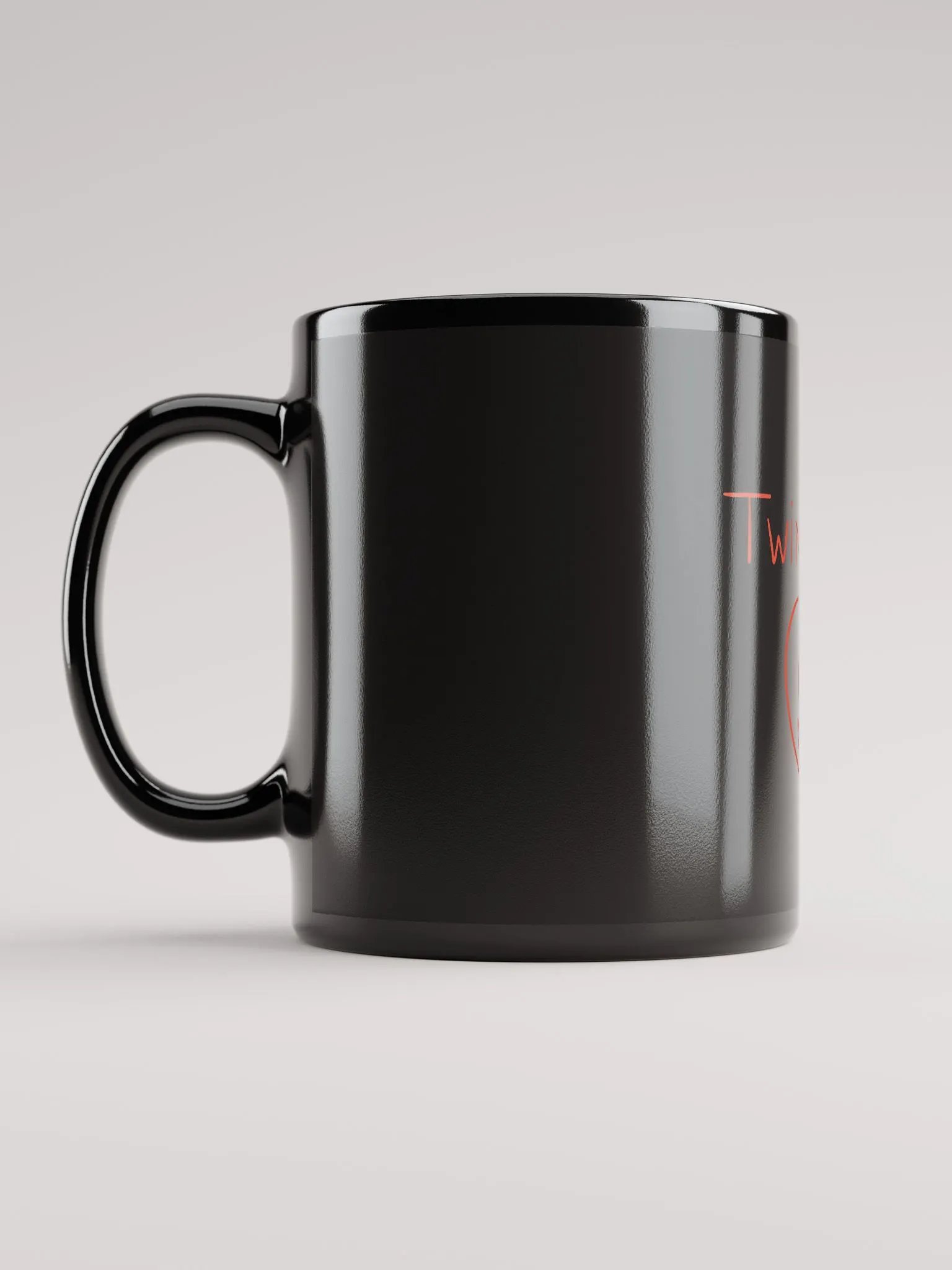 'Twin Flame Fire' Black Glossy Mug product image (6)