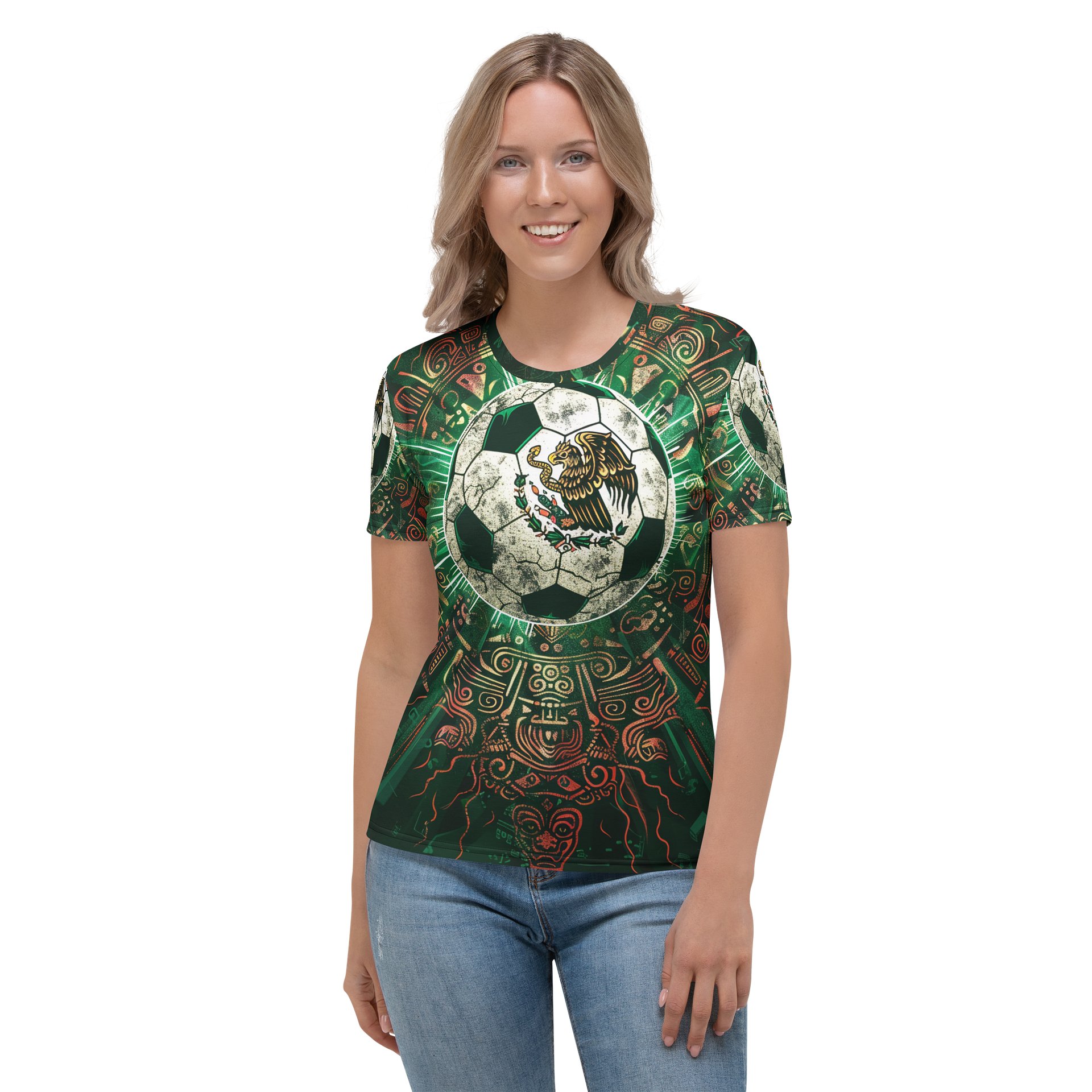 Mexico Womens Fantasy Football Shirt | Camiseta de fútbol femenina de fantasía mexicana product image (5)