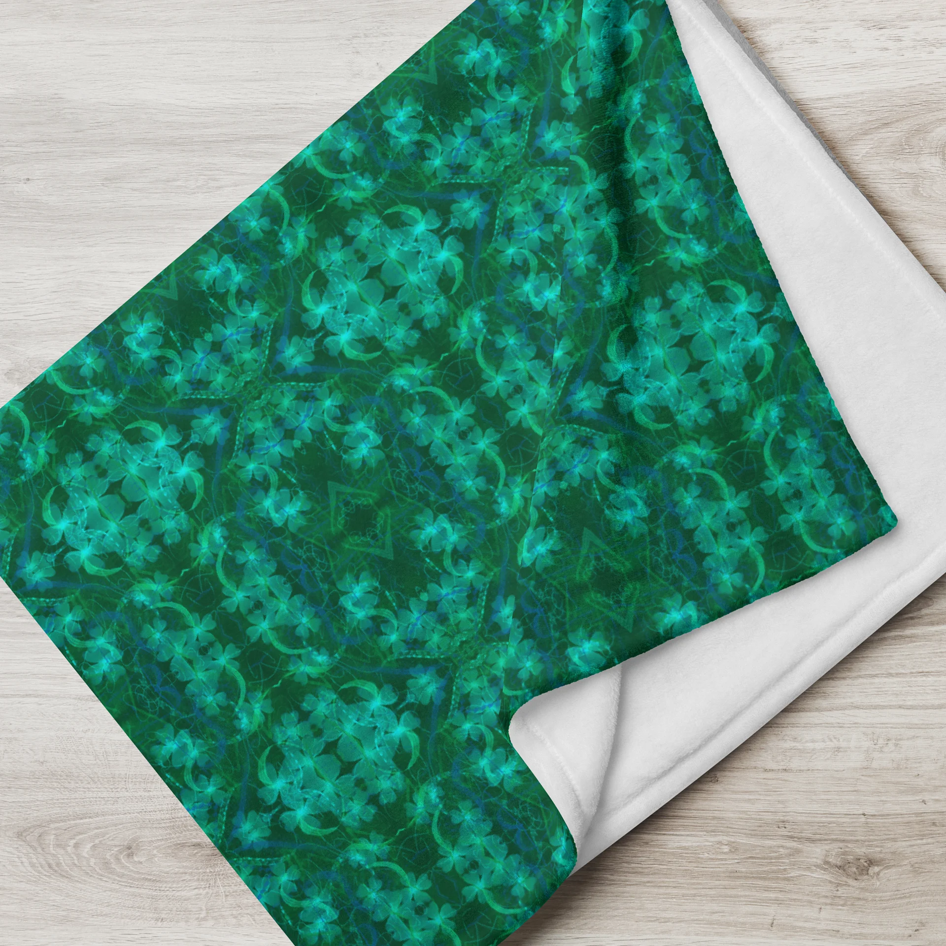 Midnight Clover Throw Blanket product image (2)