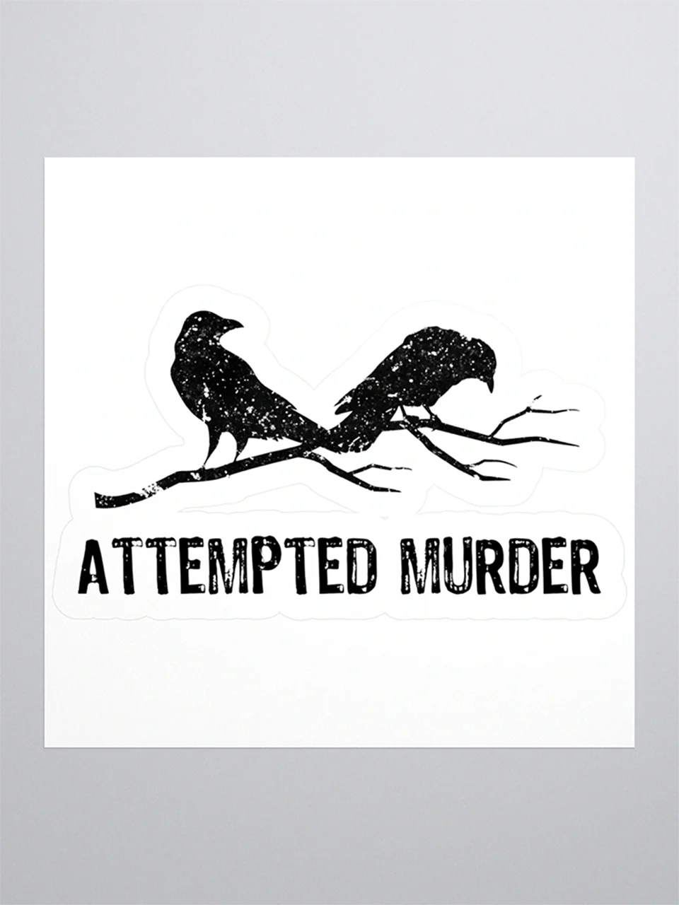 Attempted Murder Crow Sticker product image (1)