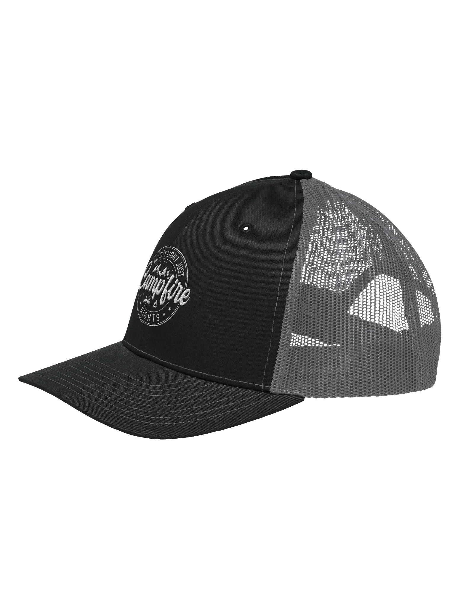 No City Light, Just Campfire Nights Embroidered Trucker Hat product image (9)
