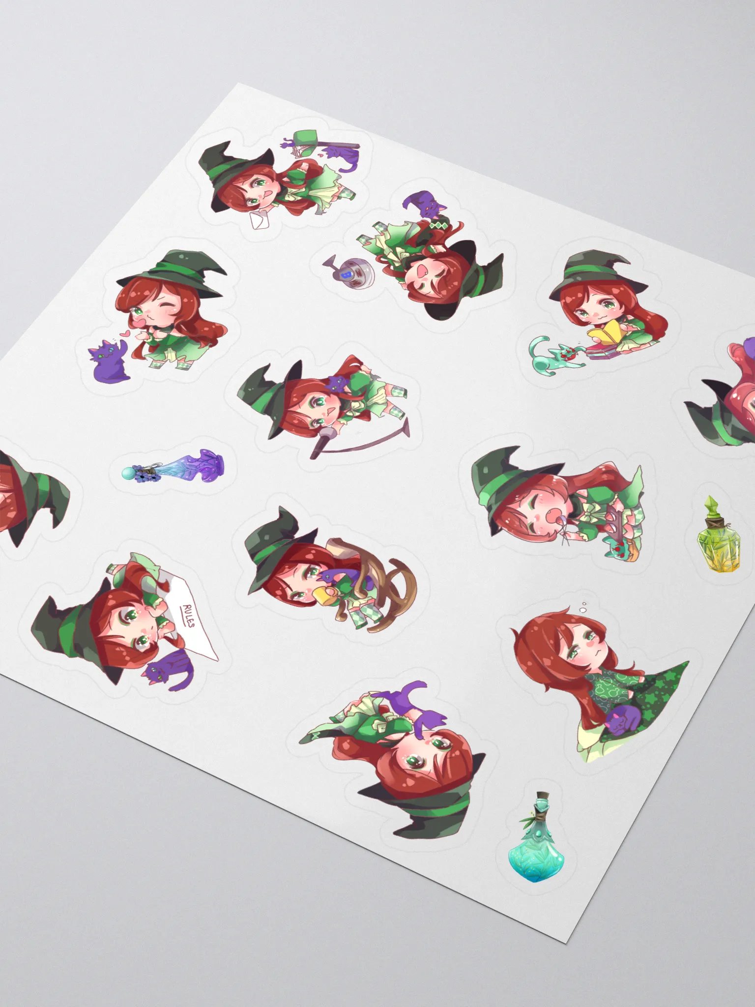 Chibi Cath Sticker Sheet product image (4)
