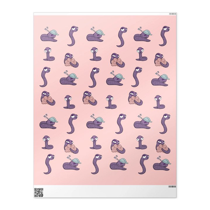 Brain worm Wrapping paper product image (2)