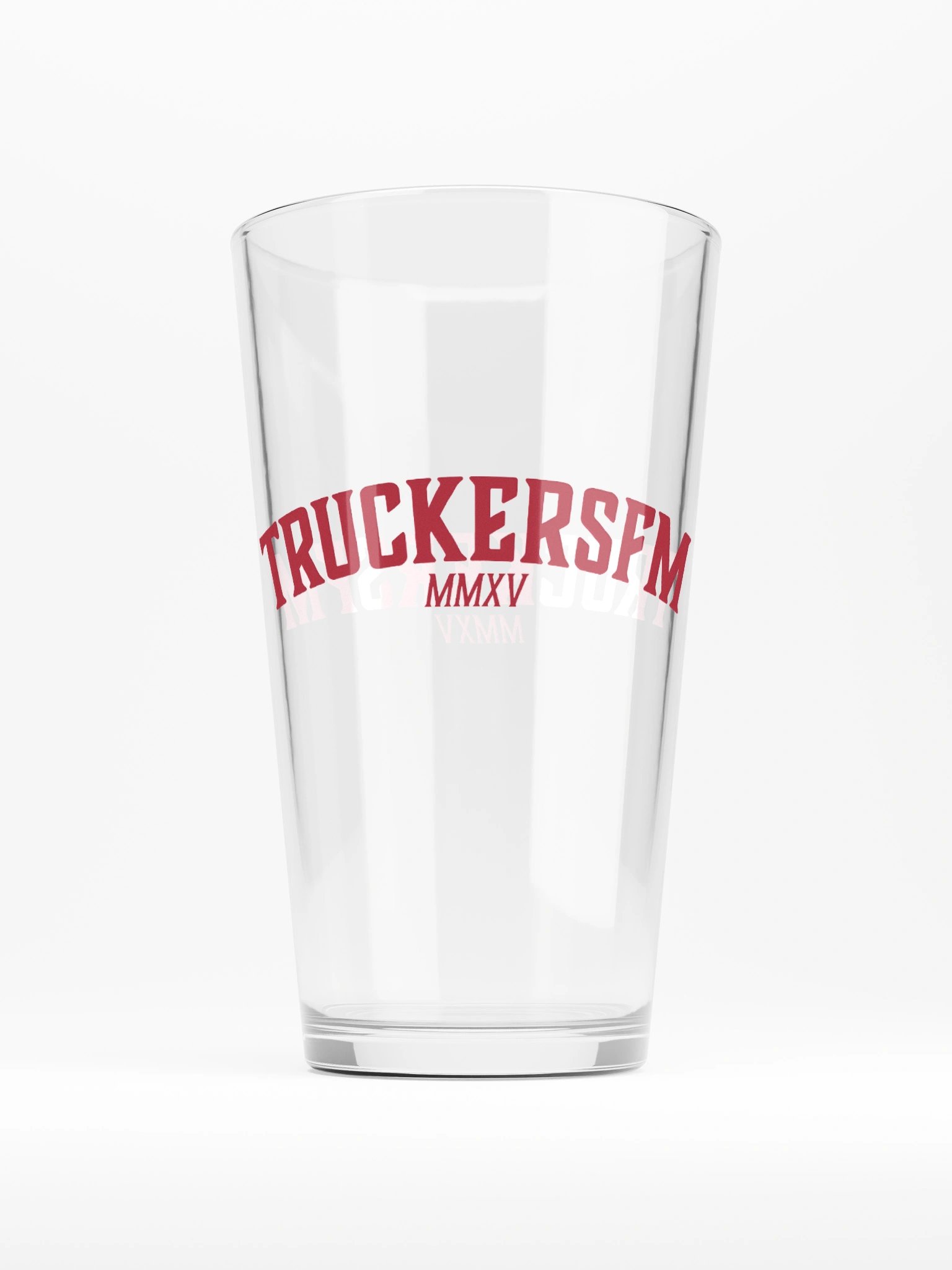 TruckersFM Varsity Style Pint Glass product image (1)