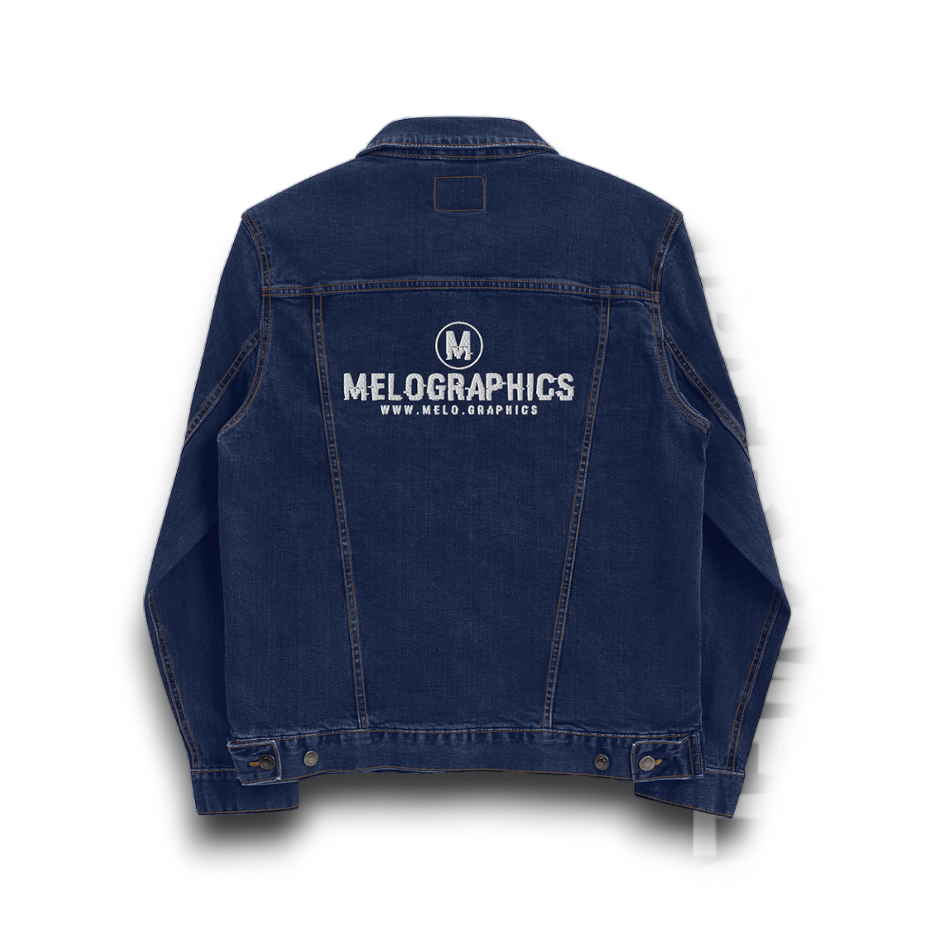 Rated M: White Stitched - Denim Jacket | #MadeByMELO product image (4)