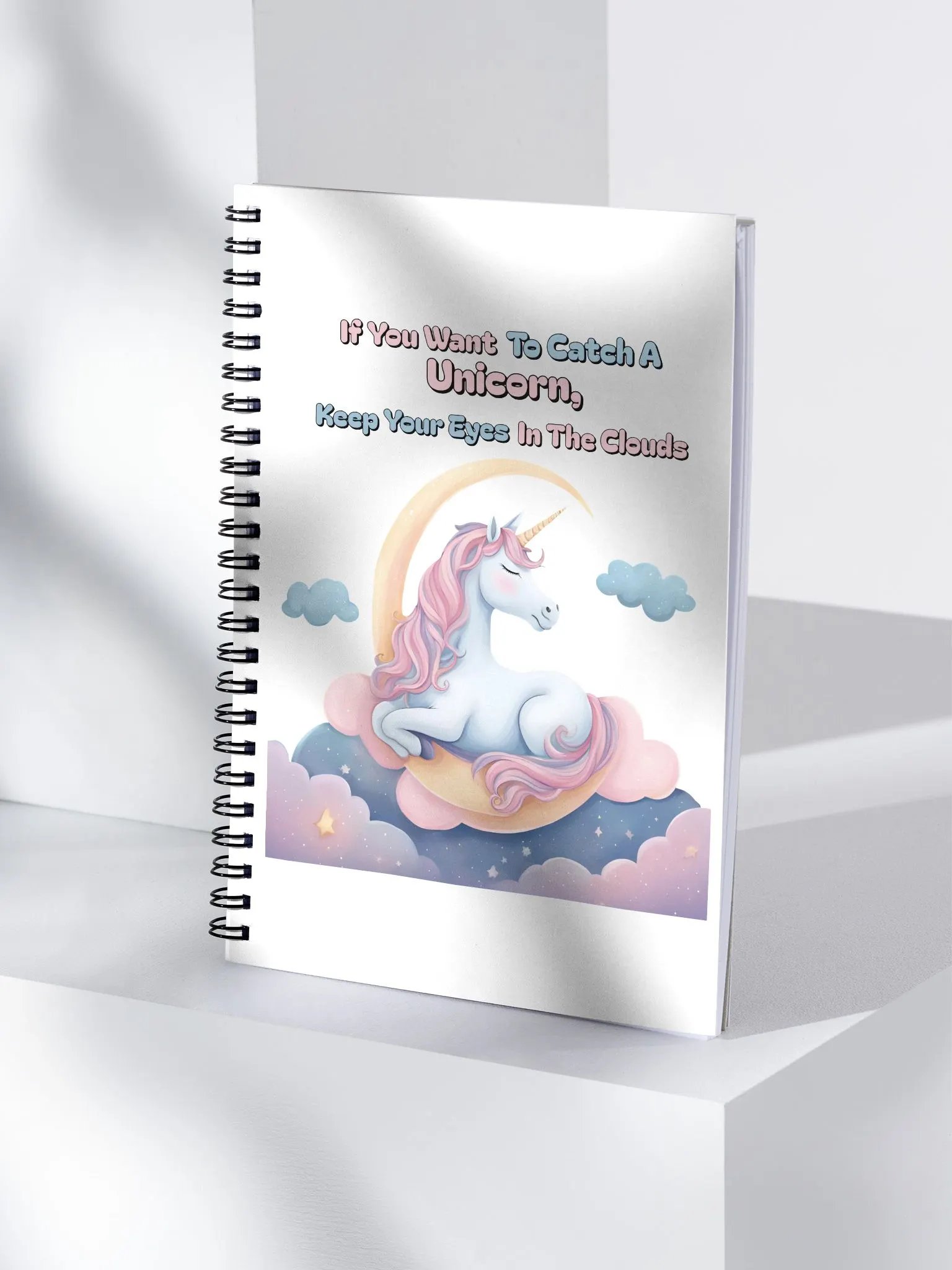 If You Want To Catch A Unicorn, Keep Your Eyes In The Clouds Spiral Notebook product image (4)