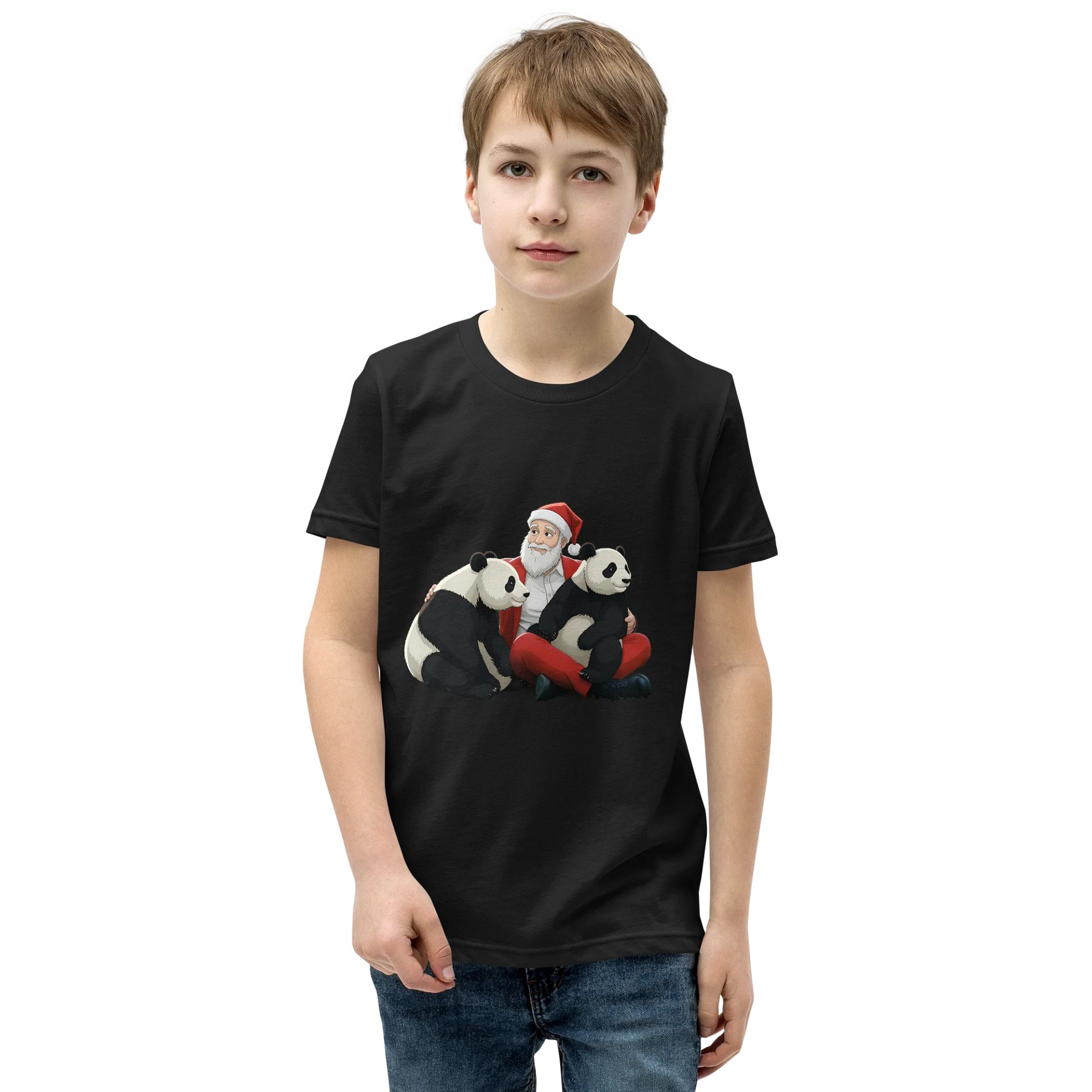 kids panda christmas shirt product image (1)