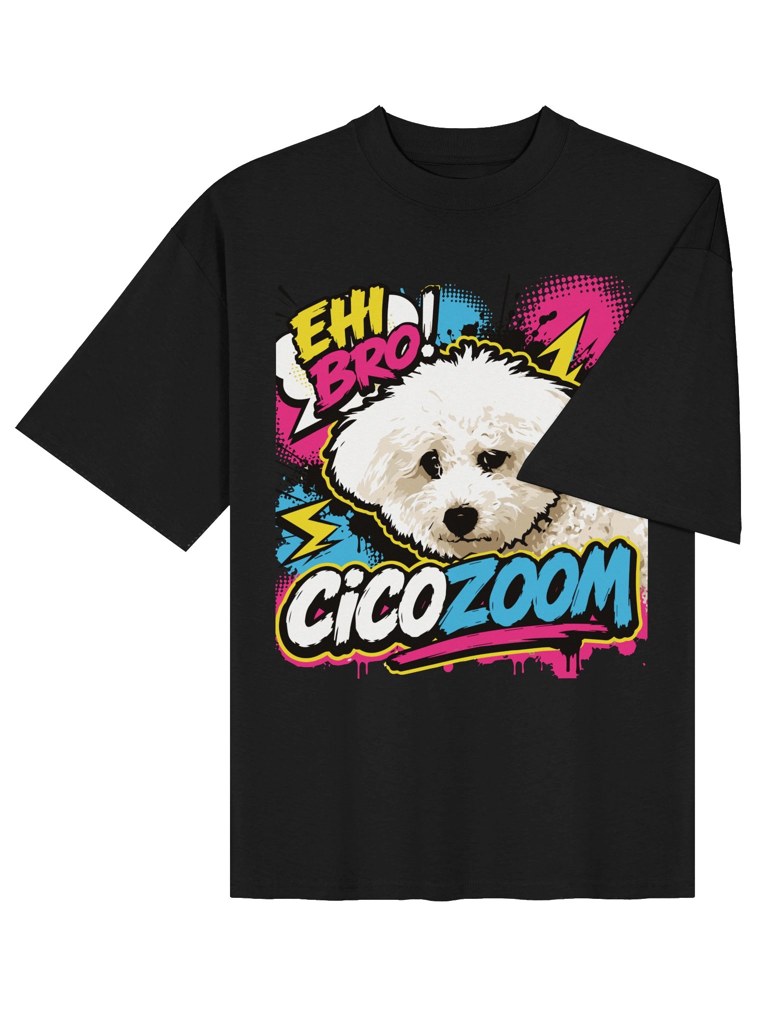 T-Shirt Oversized Cicozoom "Ehi Bro!" – 100% Cotone Biologico Premium product image (19)