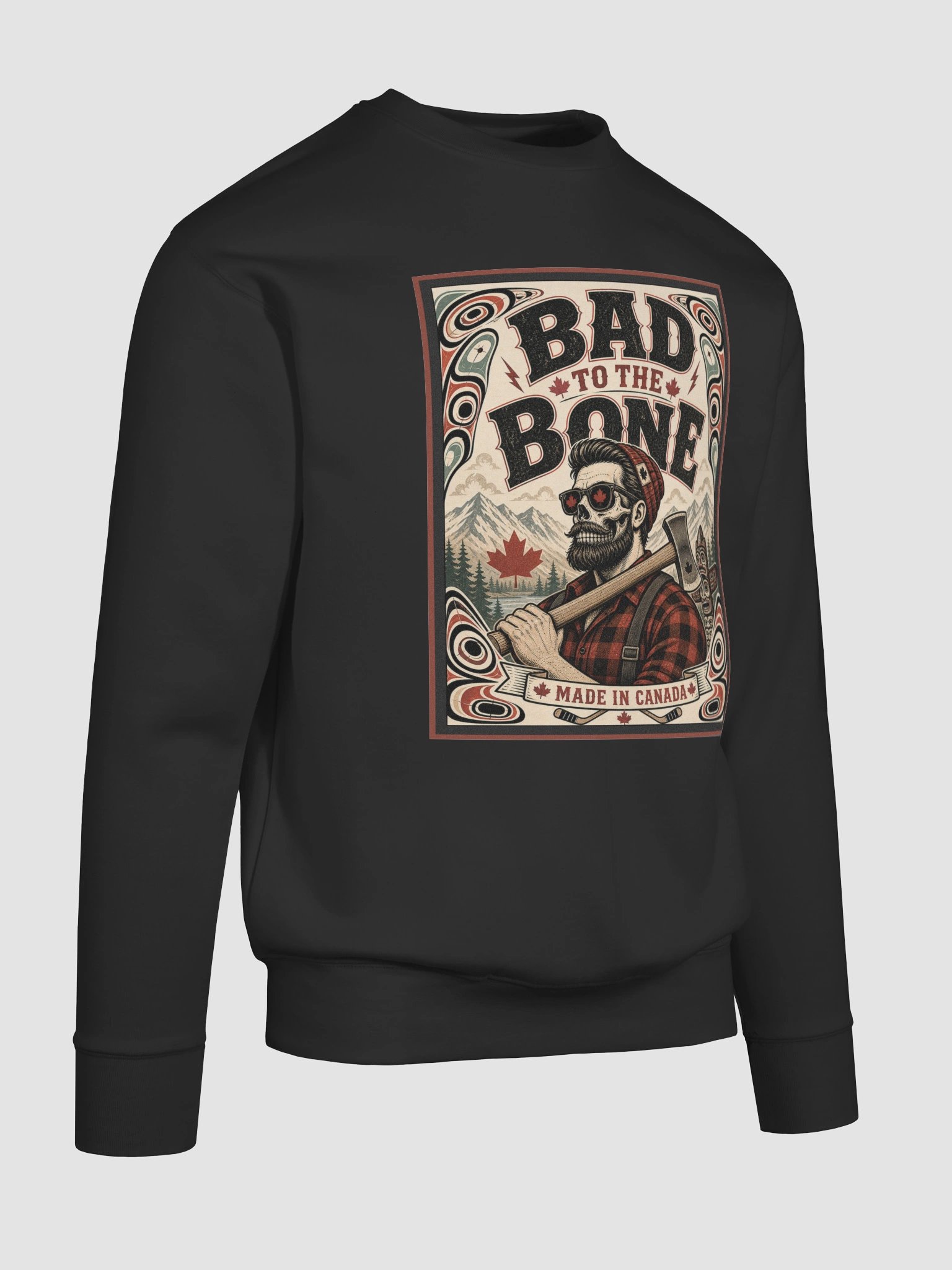 "BAD TO THE BONE" premium cotton sweatshirt product image (5)