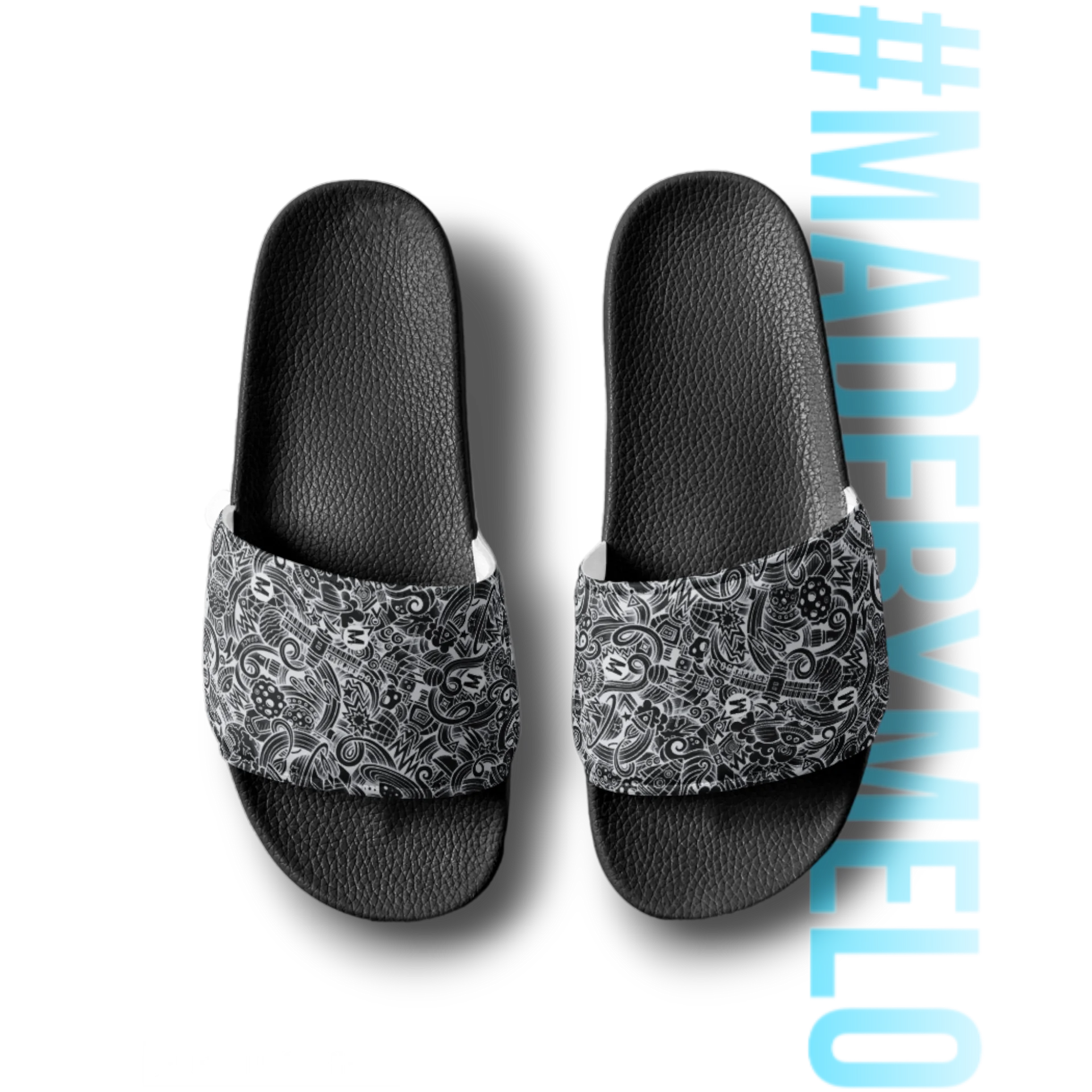 Dark Space Scribble - Men's Slides | #MadeByMELO product image (3)