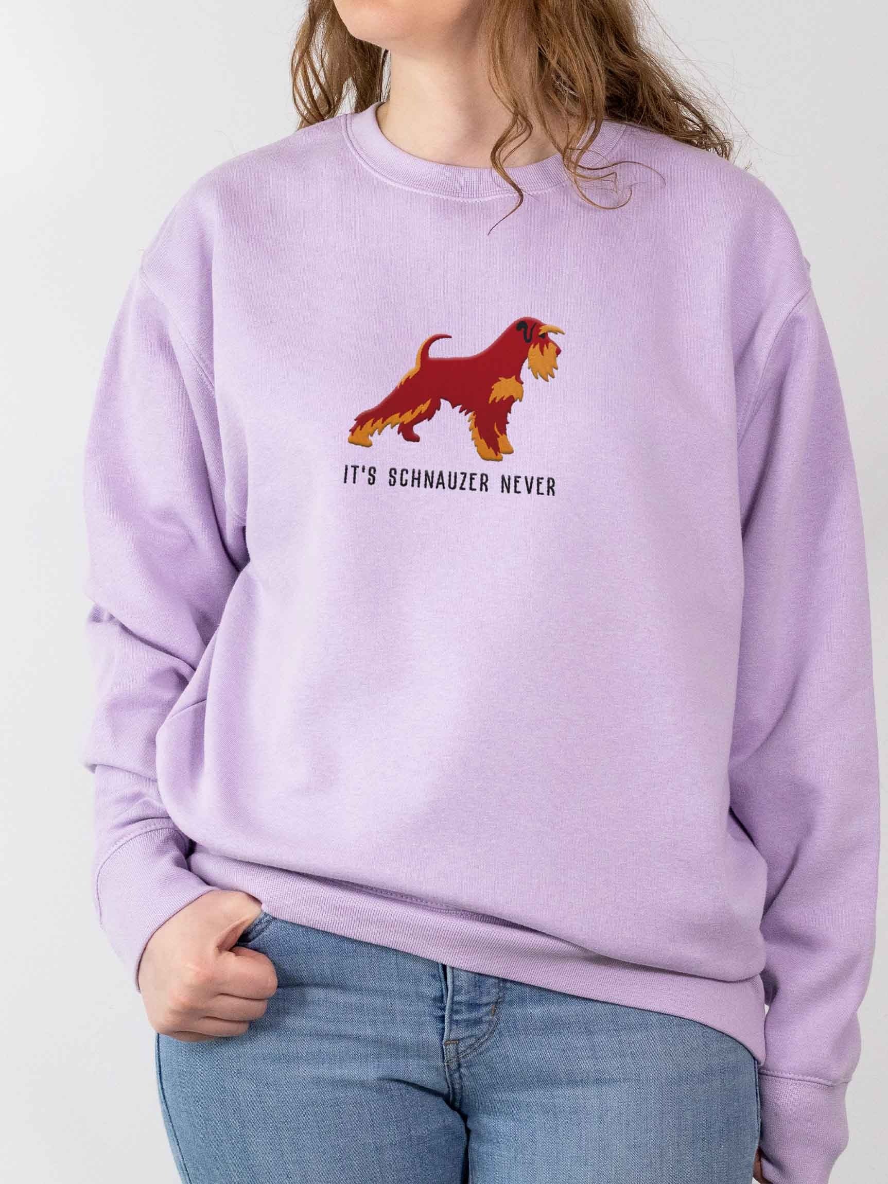 It's Schnauzer Never Sweatshirt (Embroidered) of a Miniature Schnauzer(Liver & Tan) product image (2)