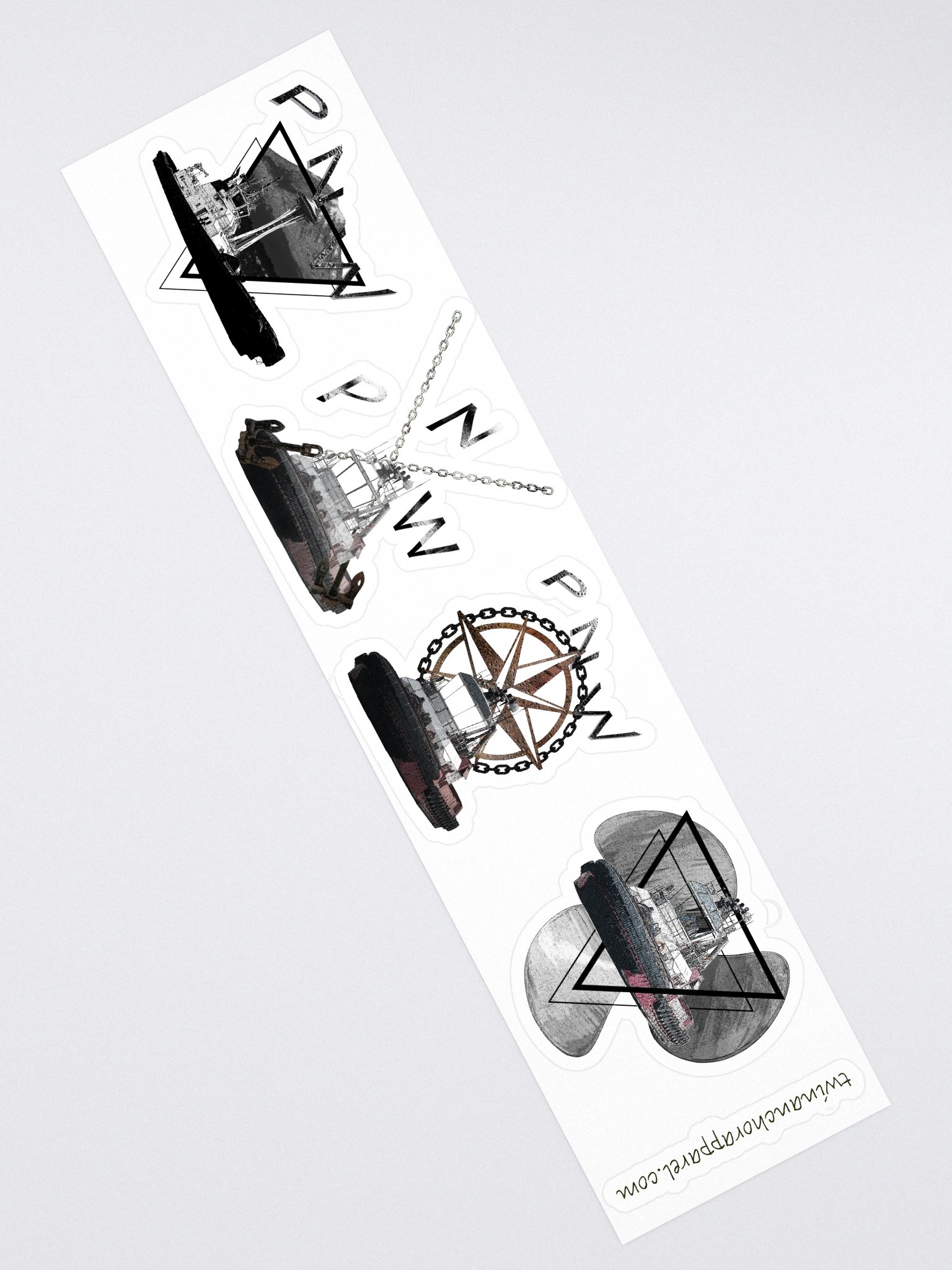 Mixed design Crowley Tug sticker sheet (sheet size 15" x 3.75") Cut Stickers product image (2)