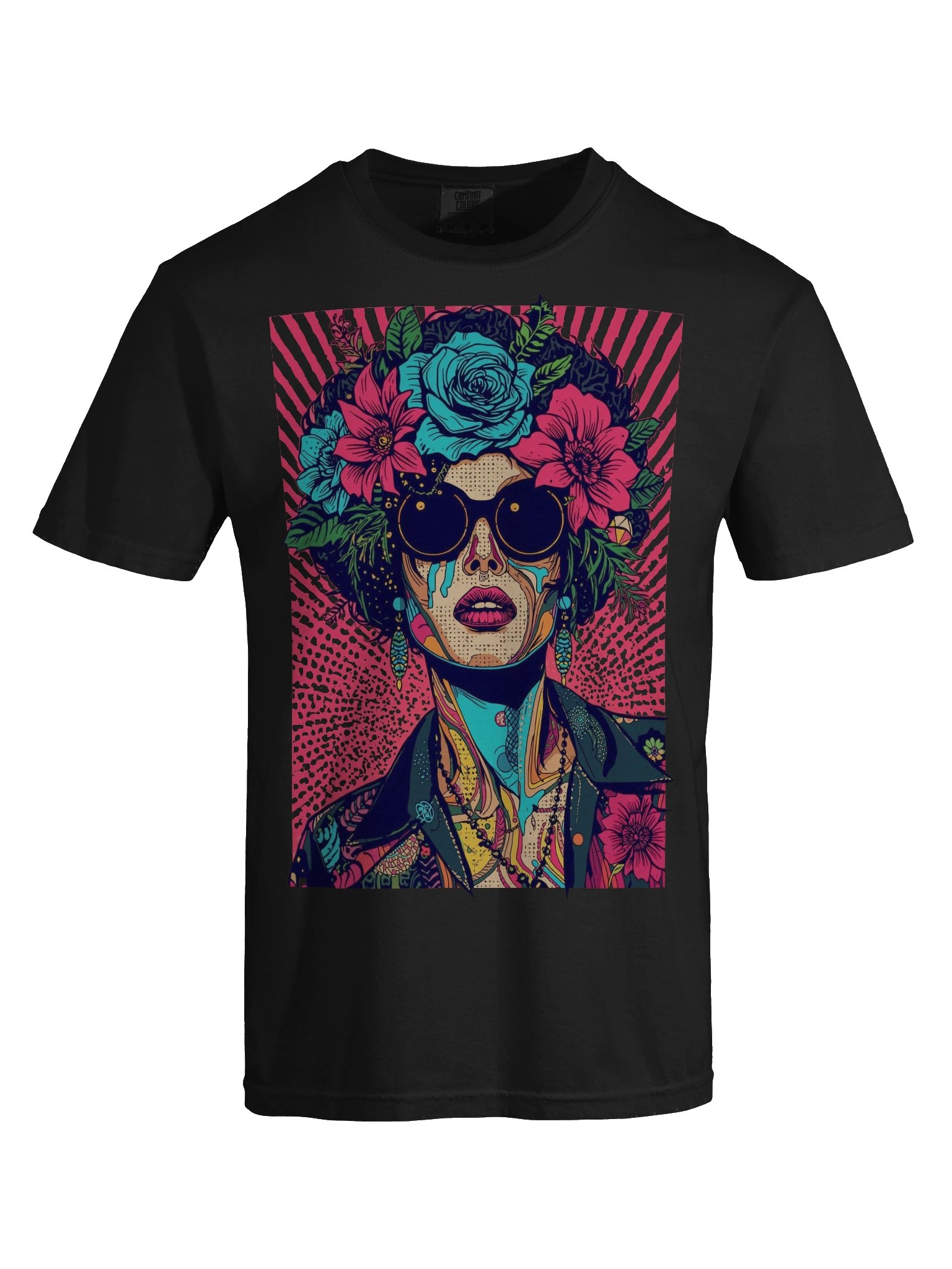 Neon Blossom Pop‑Art Heavyweight Tee product image (5)