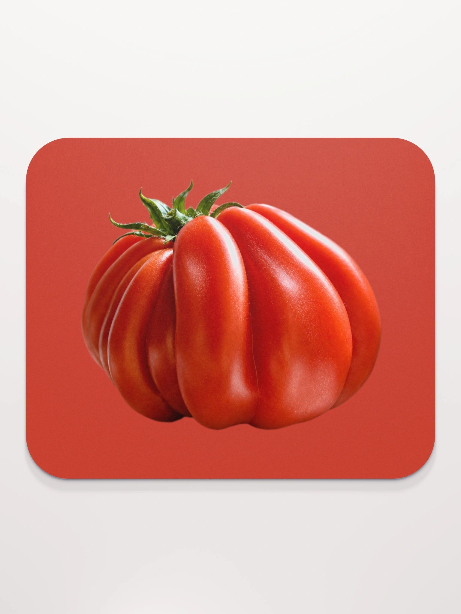 Heirloom Tomato Mouse Pad | Bold Red Monochrome Desk Mat from Original Photo product image (2)