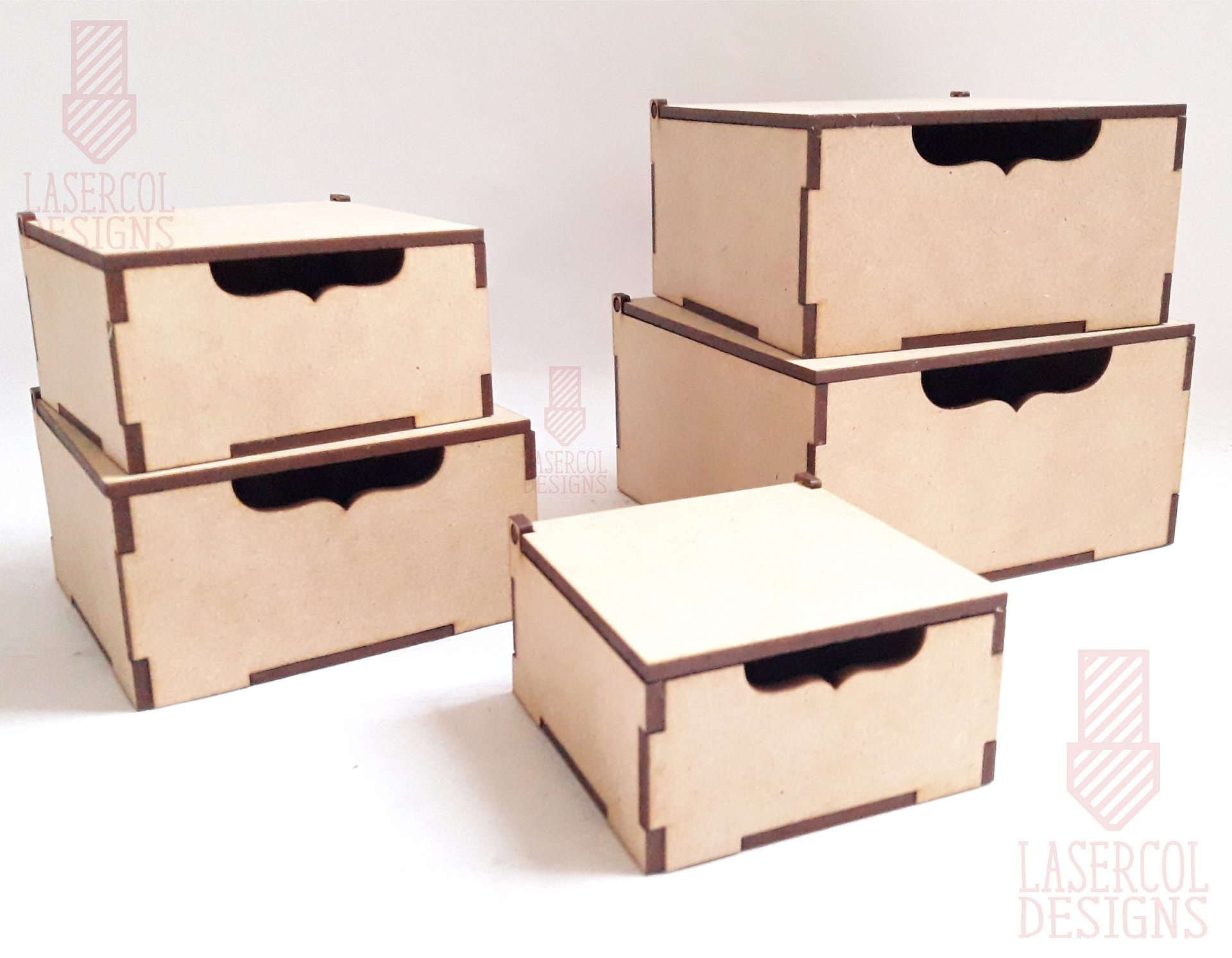 Boxes Bundle (Set 1-2-3-4) - Laser Cut Files product image (7)