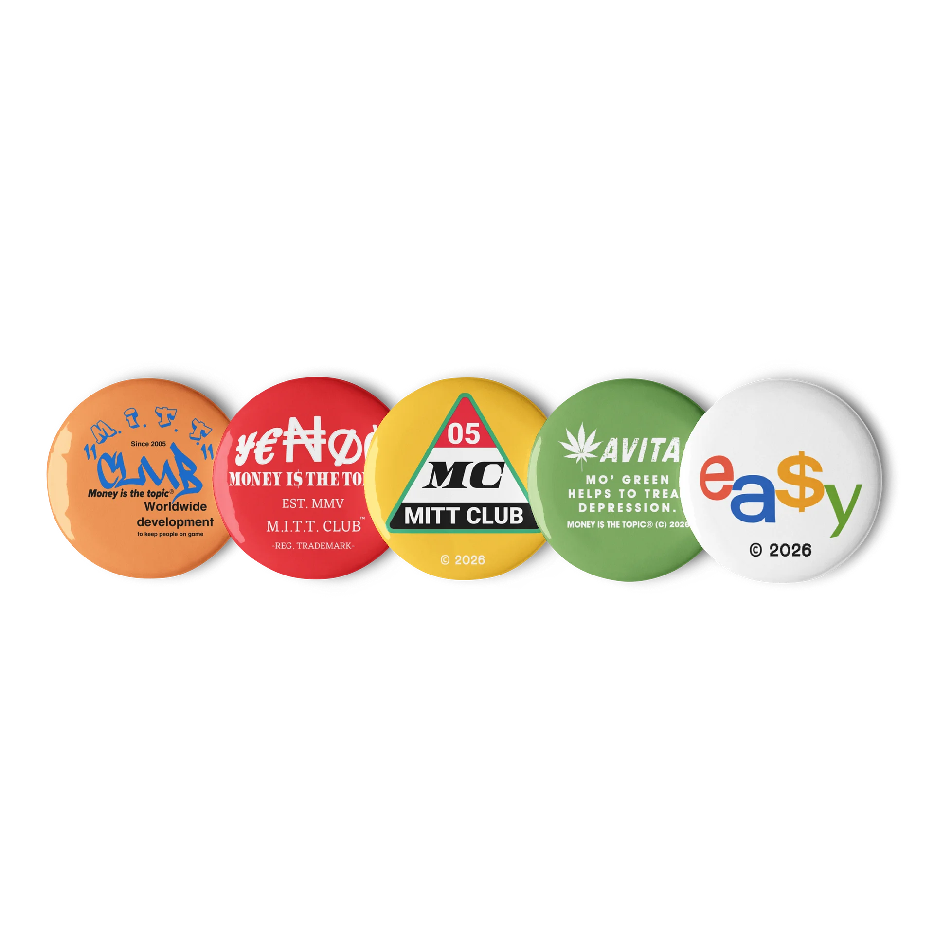 MONEY Club Pin Button Set product image (1)