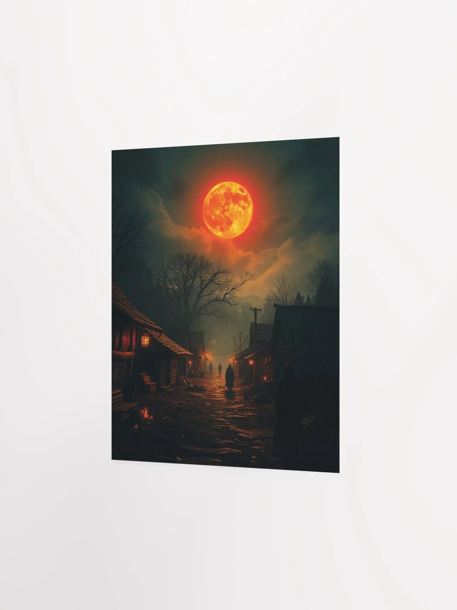 Moonlit Village Night Poster product image (9)