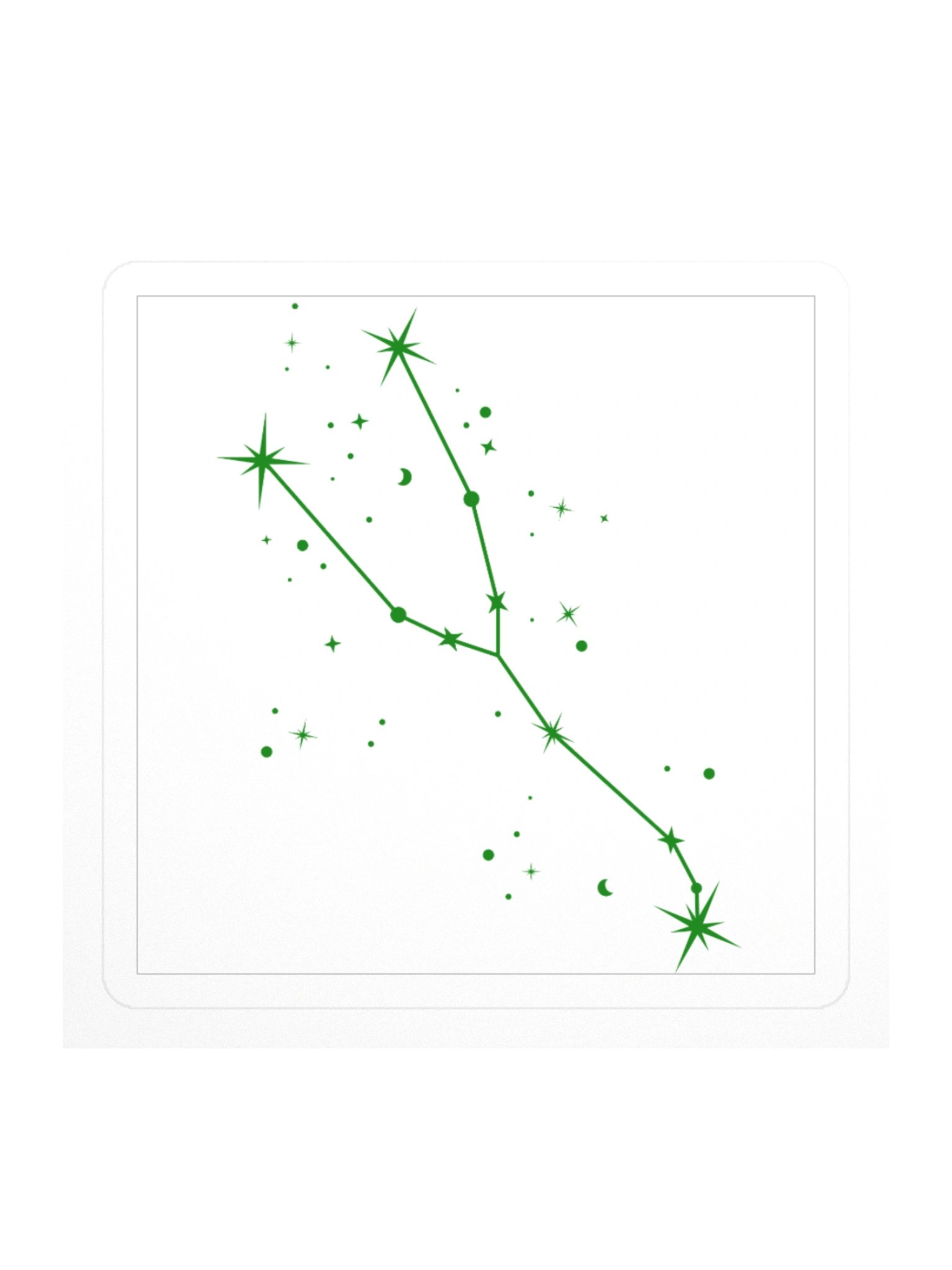 Taurus Zodiac Sticker — Emerald Night Sky Design product image (1)