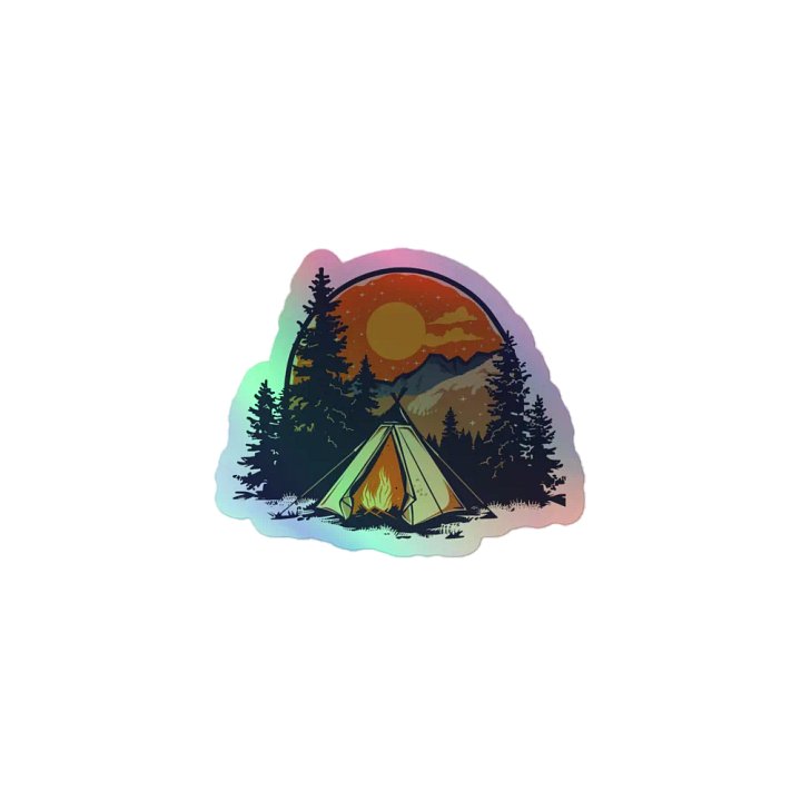 Sunset Campfire Holographic Sticker Set product image (1)