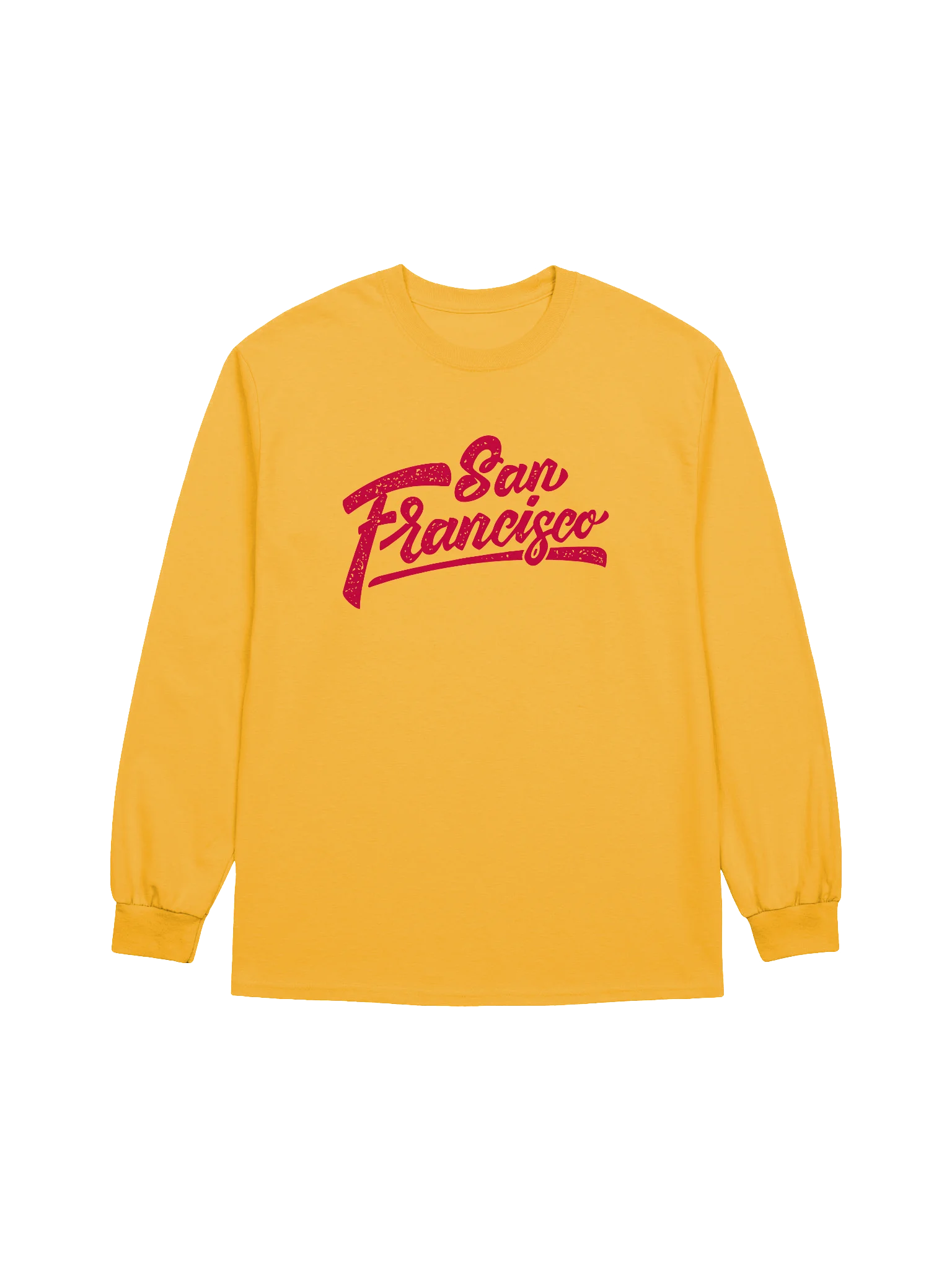 San Francisco Unisex Long Sleeve T-Shirt | Bold Red Script Design product image (1)
