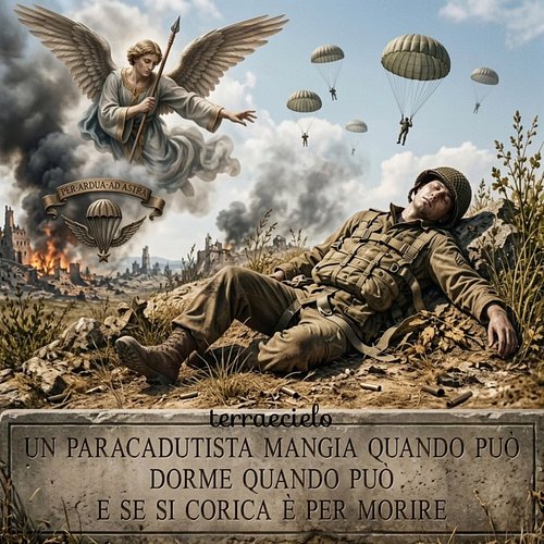 Un paracadutista mangia quando può, dorme quando può e se si corica è per morire. 🇮🇹⚡#terraecielo2020 #terraecielo #italia #p...