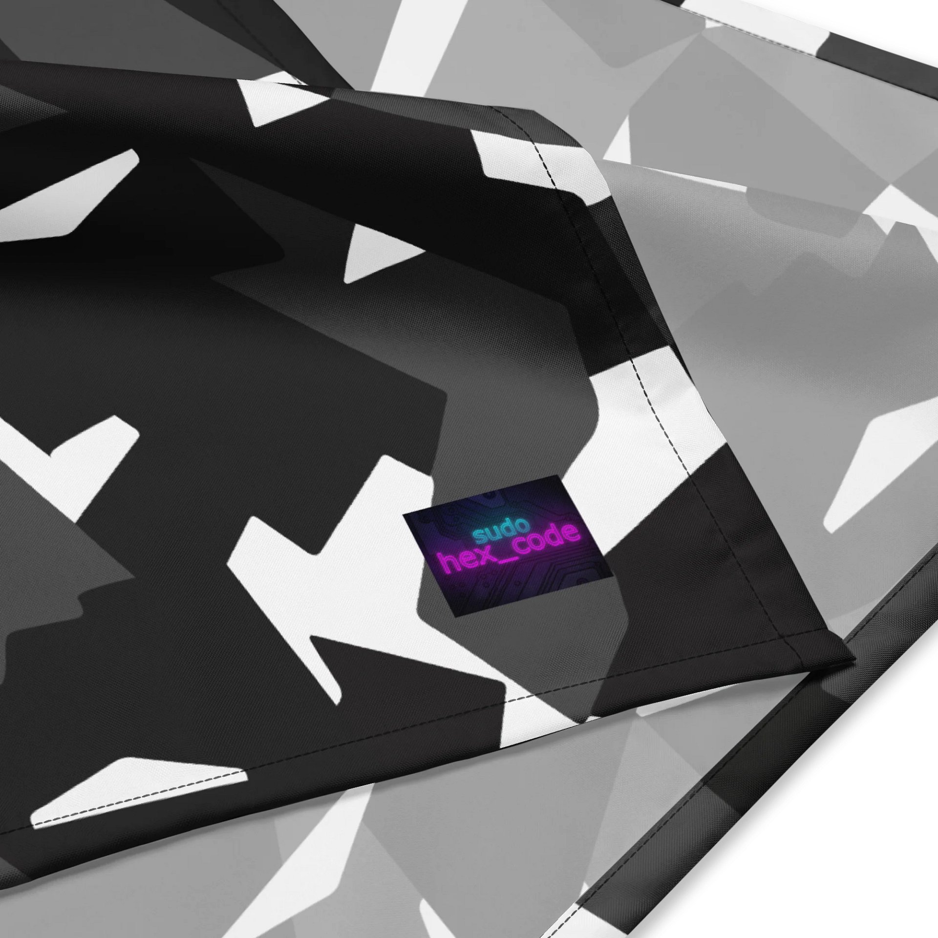Anti-Surveillance CV Dazzle Bandana | #4D4D4D Gray product image (6)