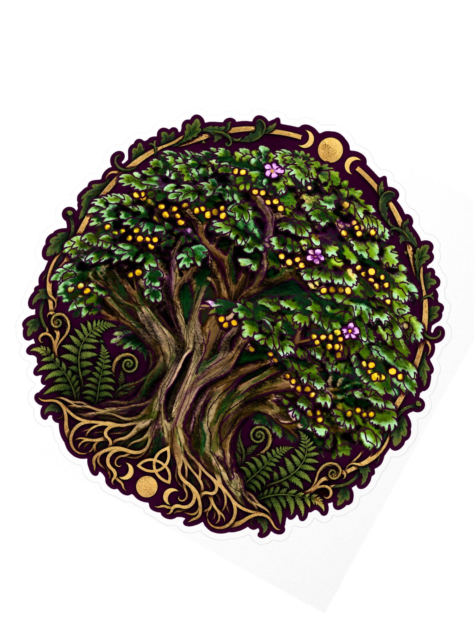 The Bearing Tree, Moon and Tree Sticker (3 inch vinyl) product image (2)
