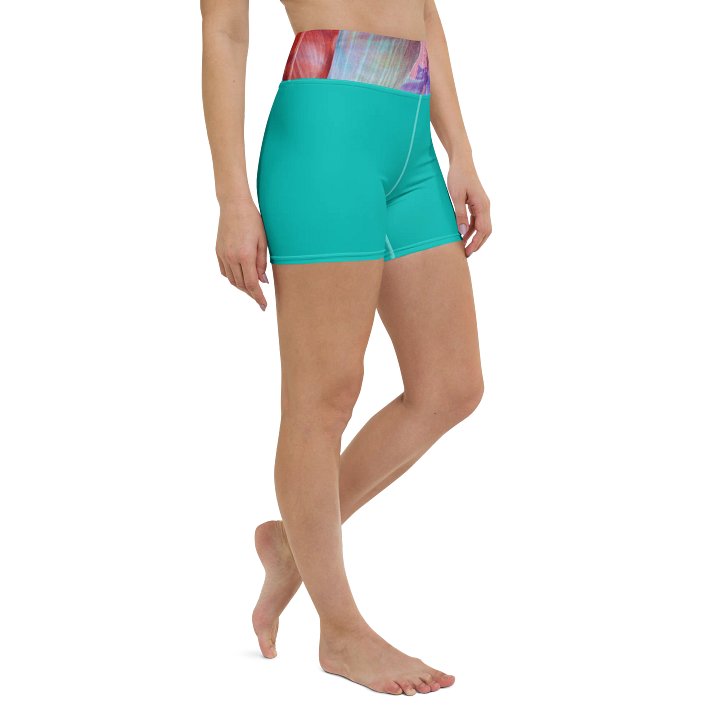 Paradise Breeze Iris Blue Flow Yoga Shorts product image (1)