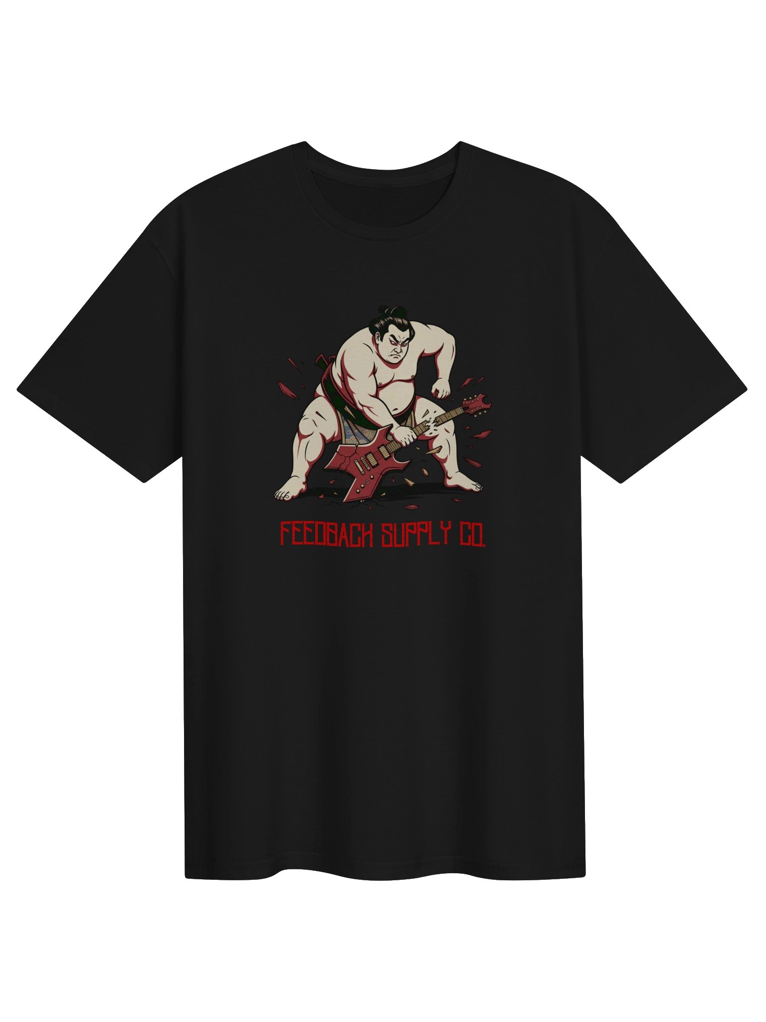 Sumo Guitar Smash T-Shirt – Rock Music Tee | Japanese Art Style Graphic Shirt product image (2)