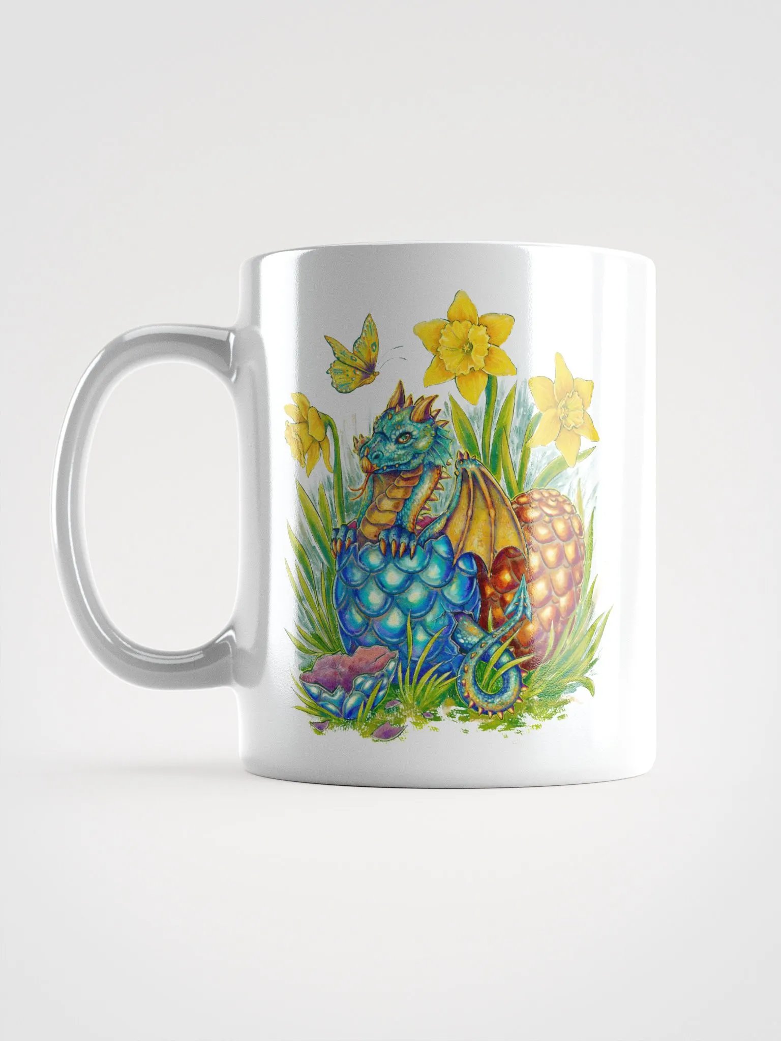 Dragon's Tale White Glossy Mug product image (4)