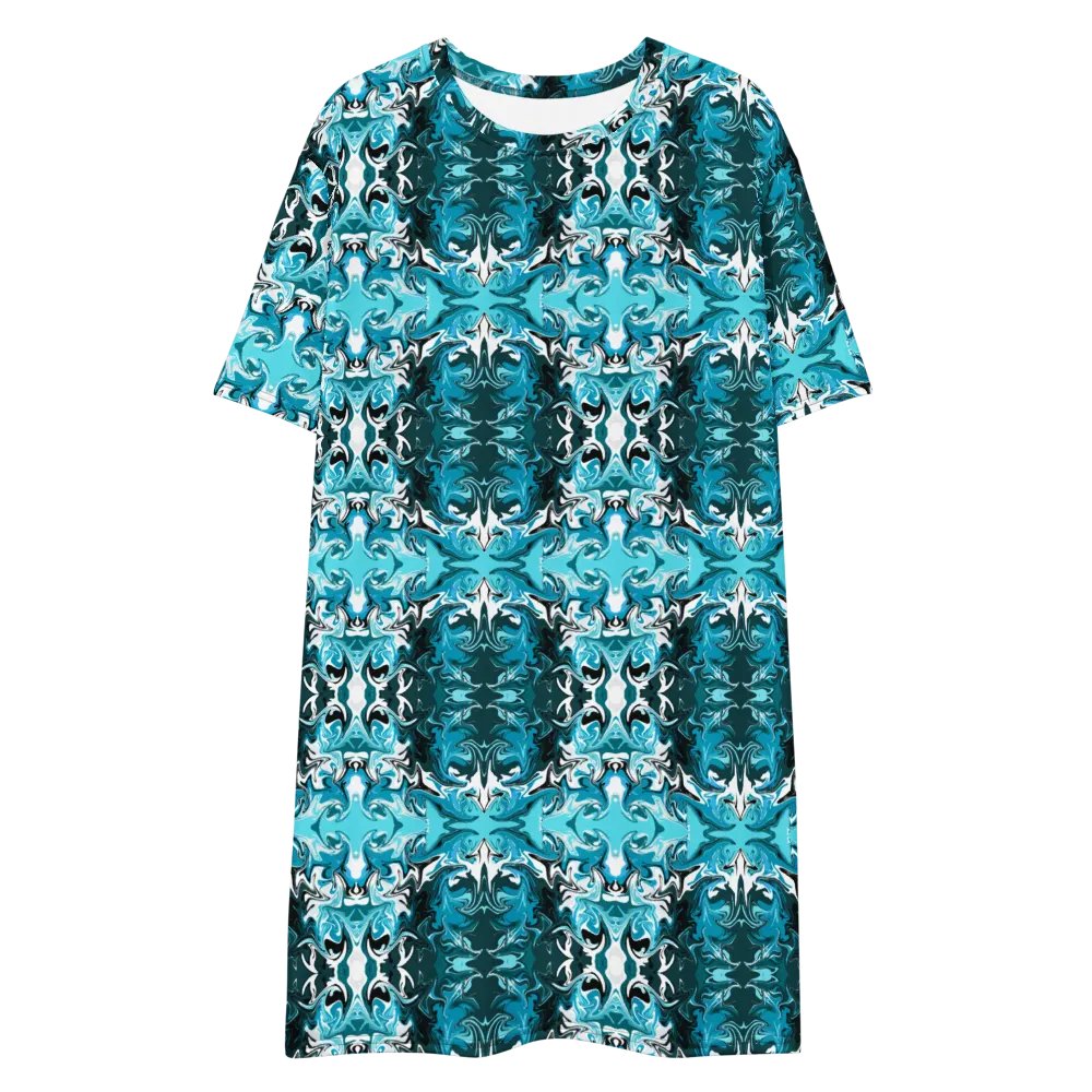 Blue Swirl T-Shirt Dress product image (4)