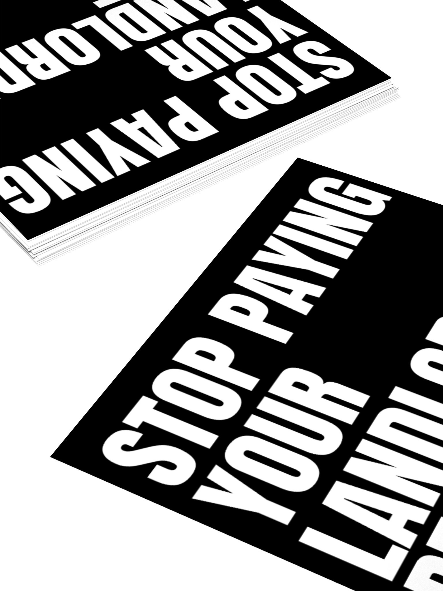 STOP PAYING YOUR LANDLORD'S RENT STICKER product image (11)