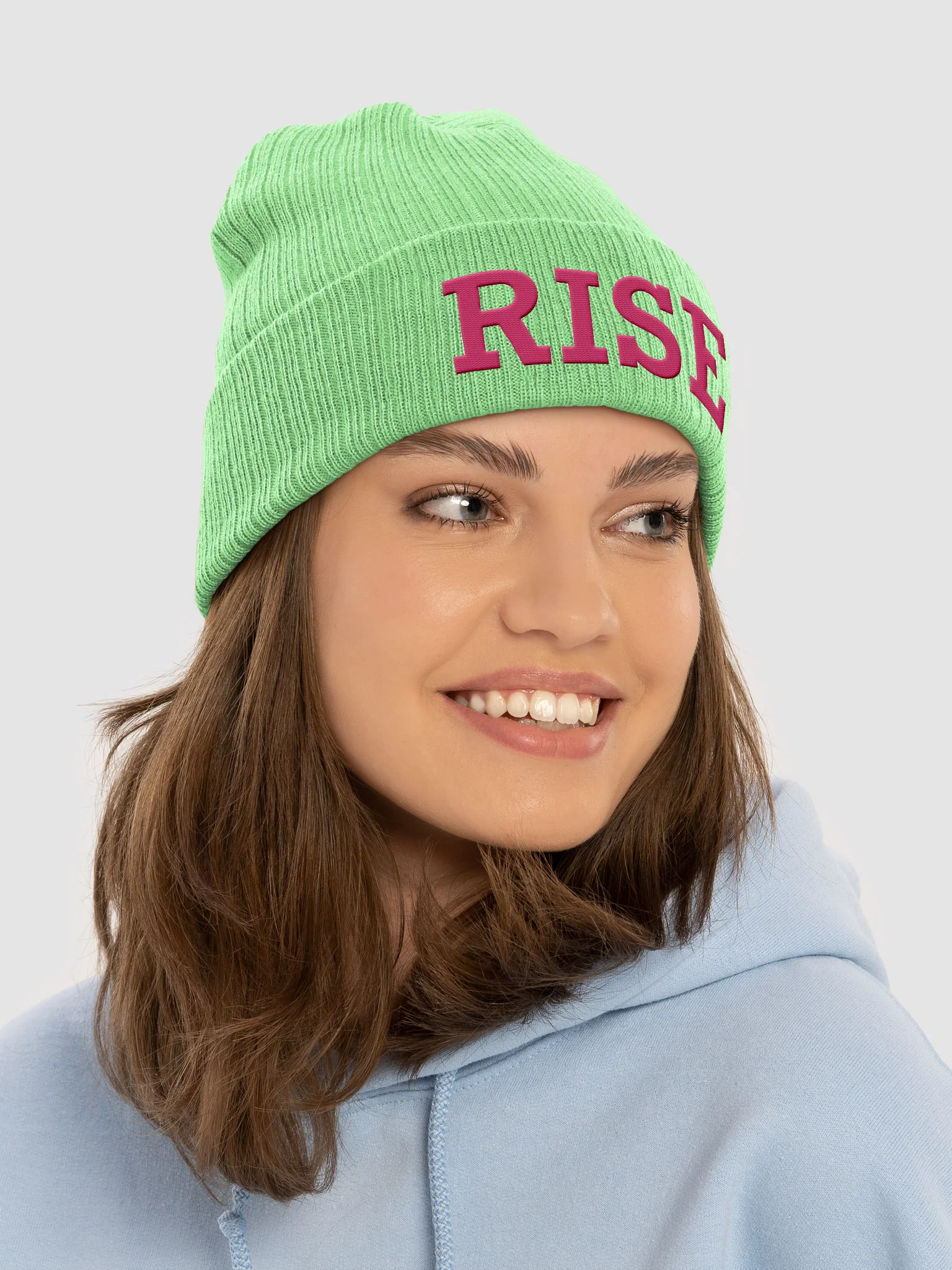 RISE Embroidered Beanie [PINK ver.] product image (7)