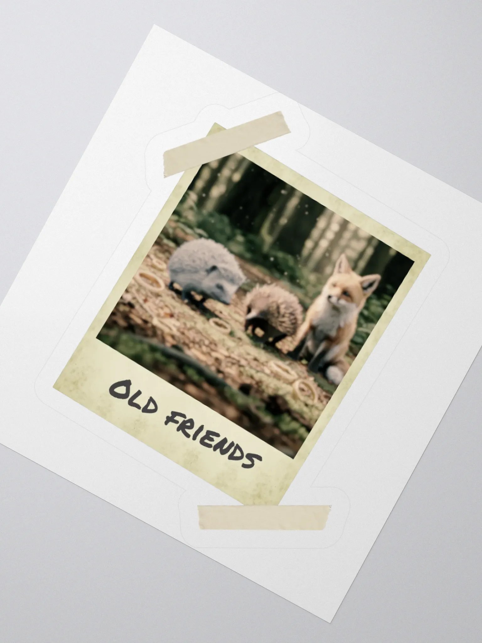 Old Friends - Hedgehog, Echidna and Fox, Polaroid Photo Sticker product image (6)