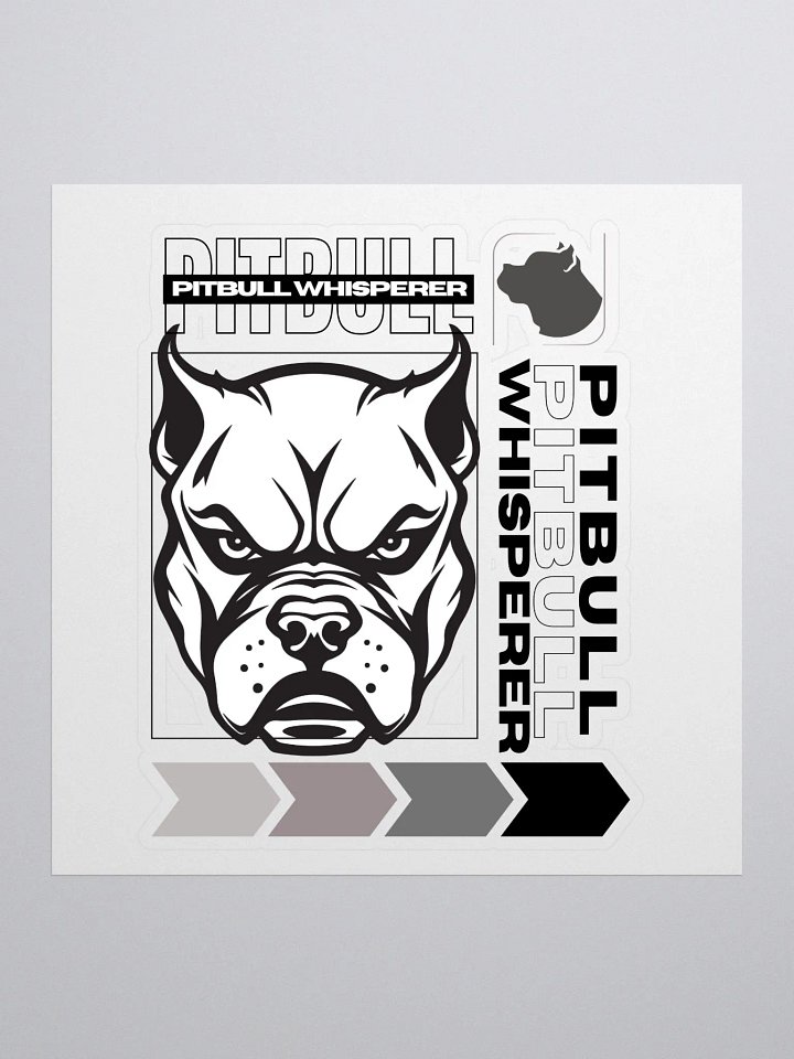 Black And White Pitbull Whisperer Sticker product image (2)
