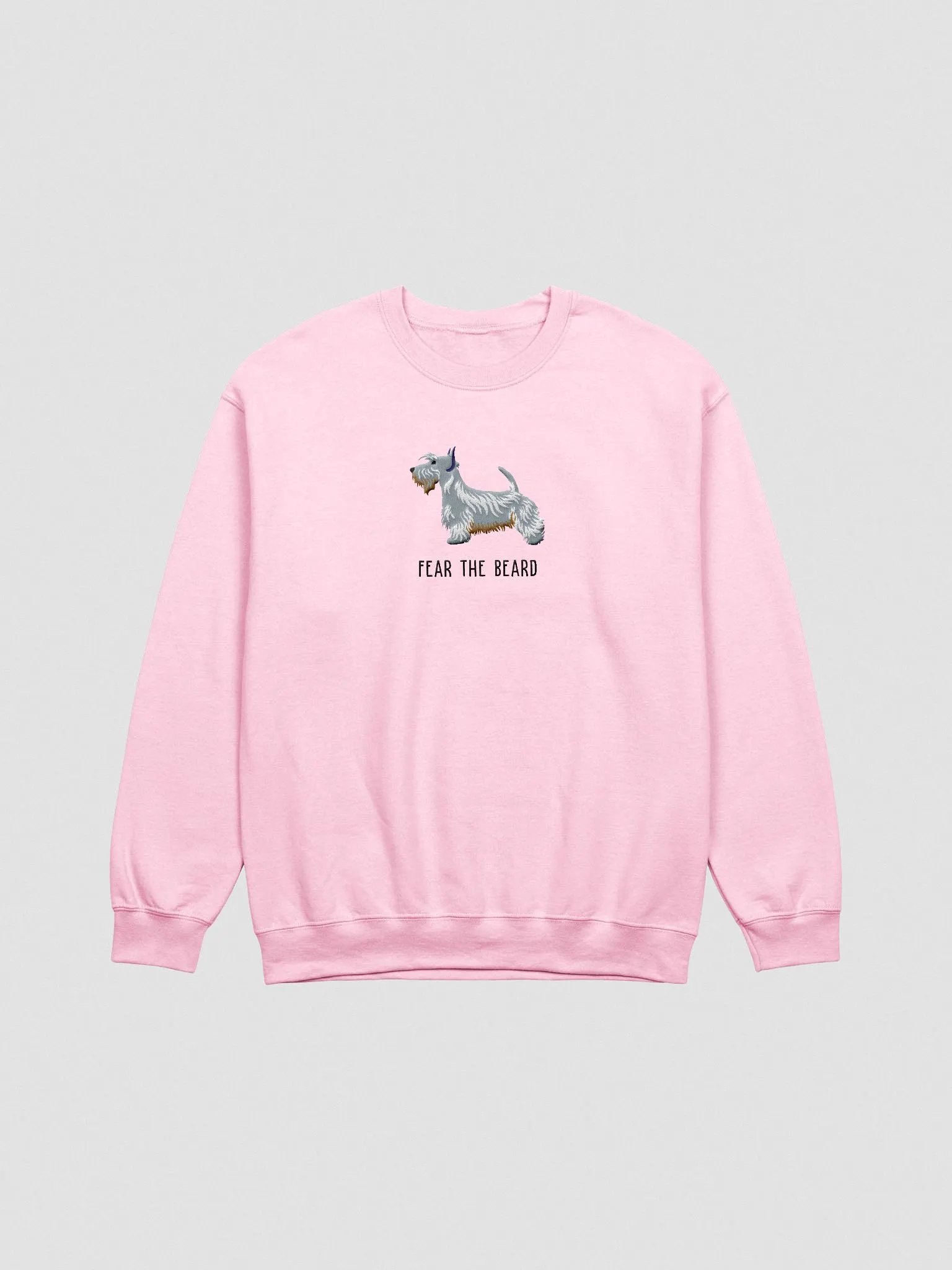 Fear the Beard Sweatshirt (Embroidered) of a Scottish Terrier(Blue) product image (4)