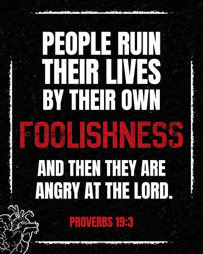 Friends, sometimes it is us, not the Lord.  So often, people blame God for this and that.  Reality- it’s them!

This is like ...
