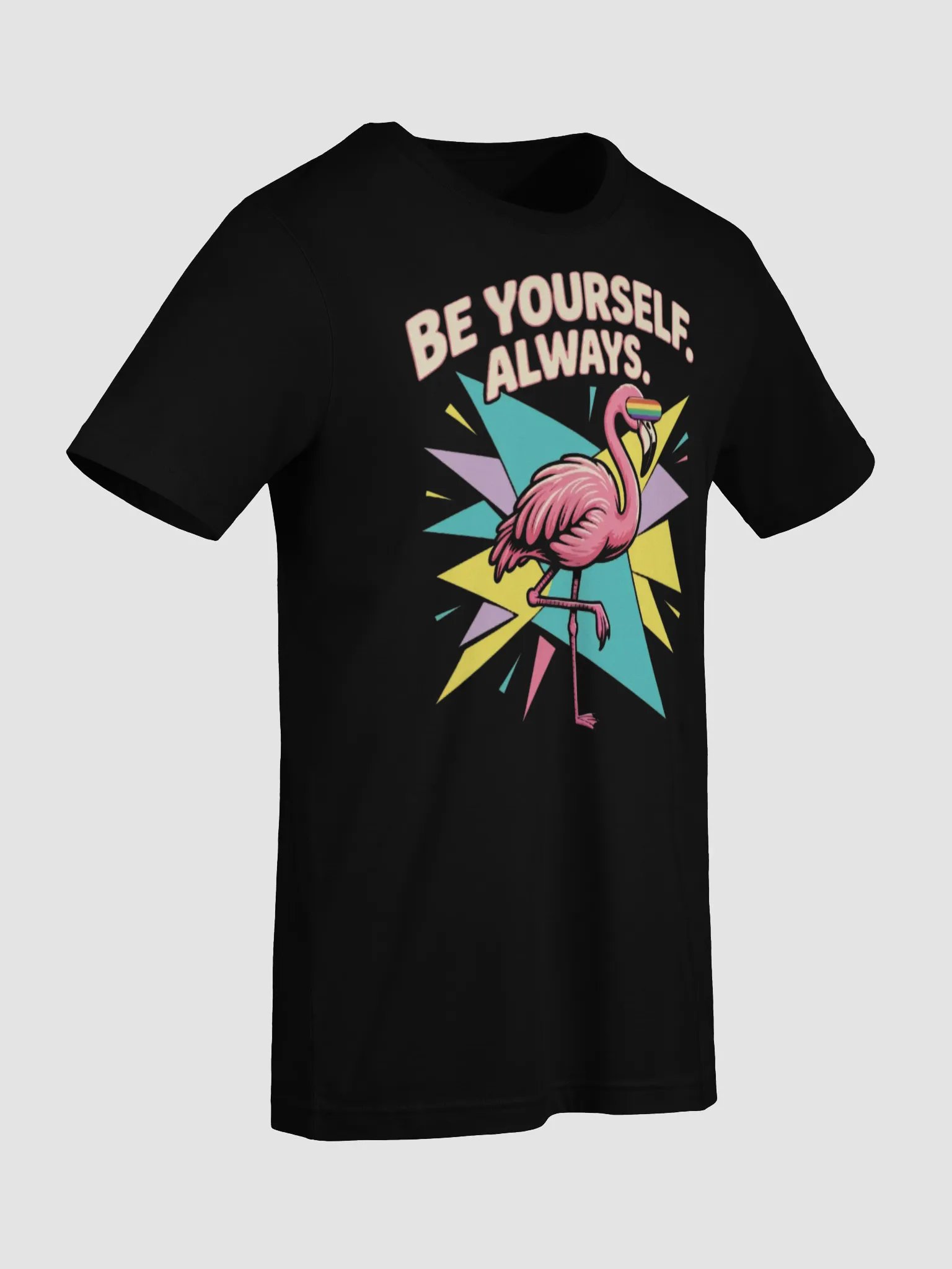 Be Yourself Always Pride T-Shirt | Graphic Grove | Flamingo Design product image (93)