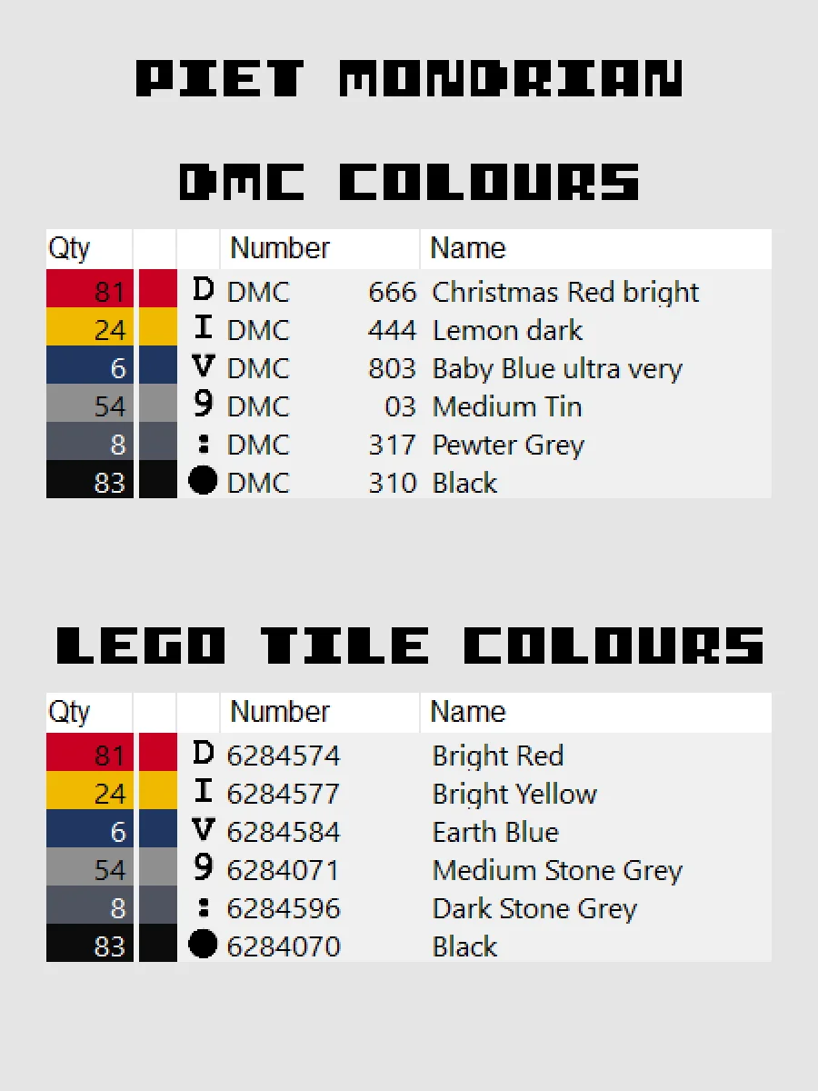 Piet Mondrian Pixel Art product image (4)