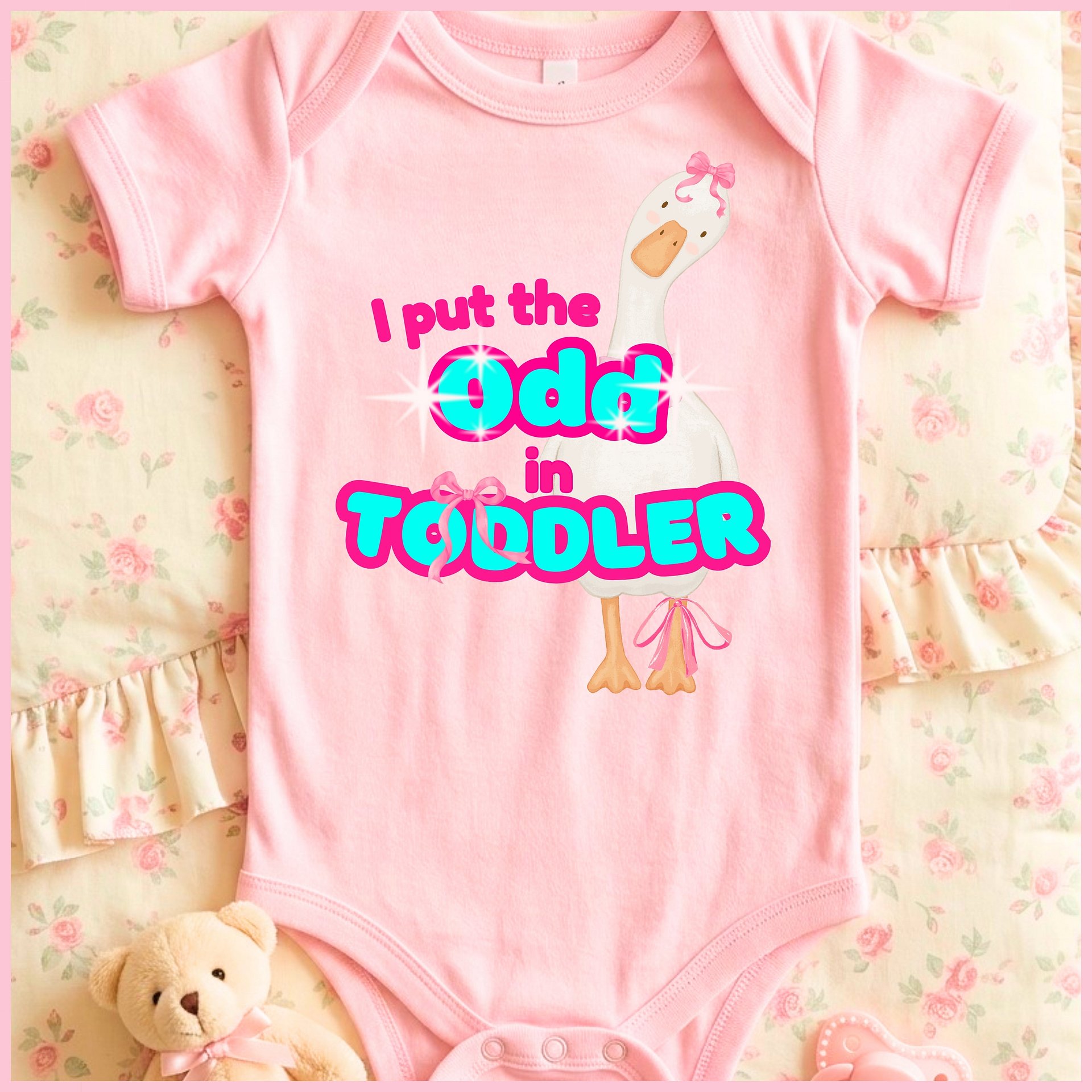 I put the Odd in Toddler🩷Super Soft🪽Onesie🩷 product image (1)